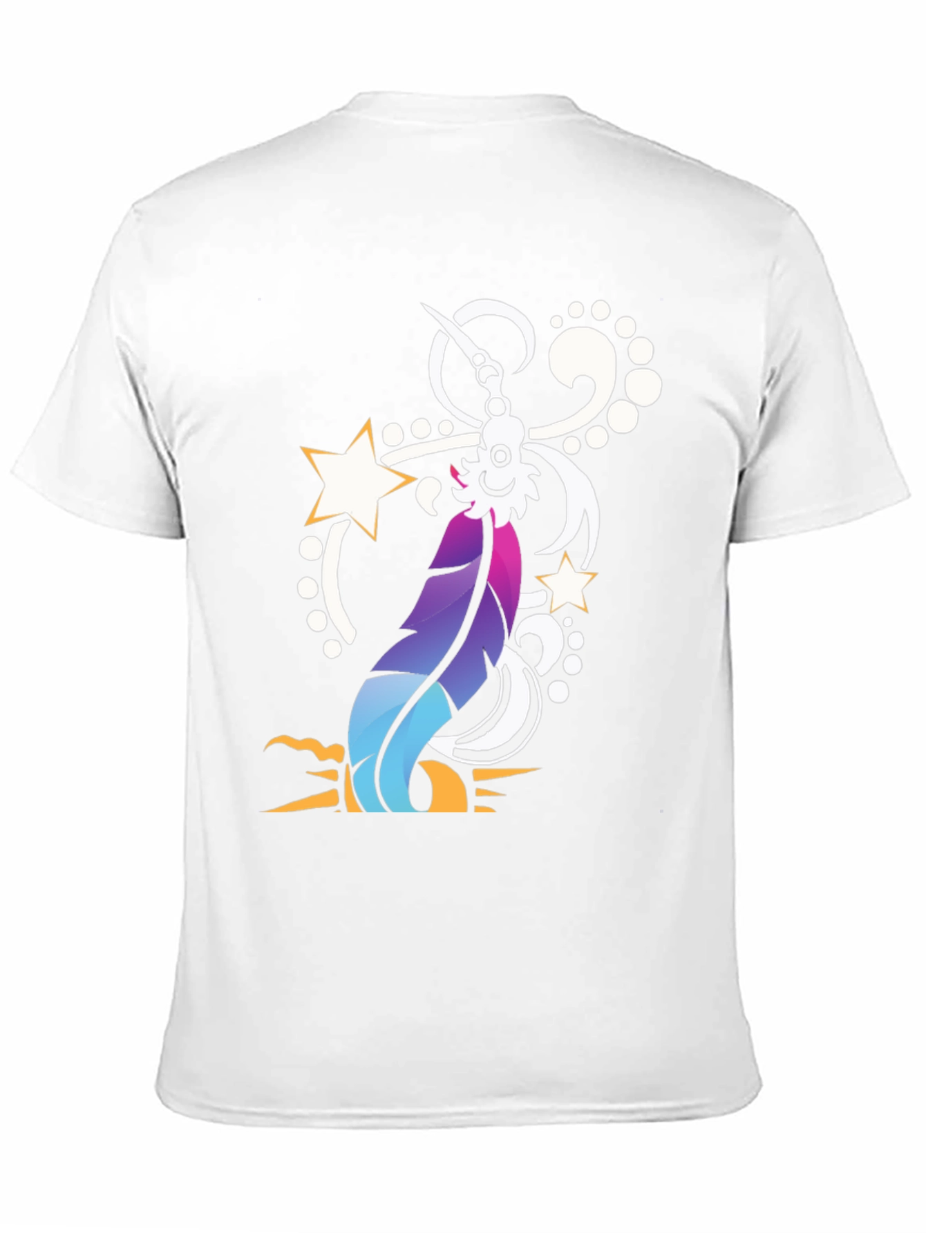 Feather & Star Graphic Tee - Modern Design