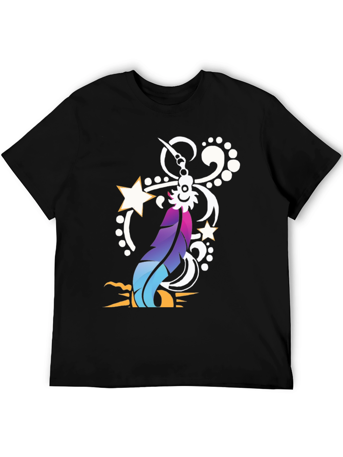 Feather & Star Graphic Tee - Modern Design
