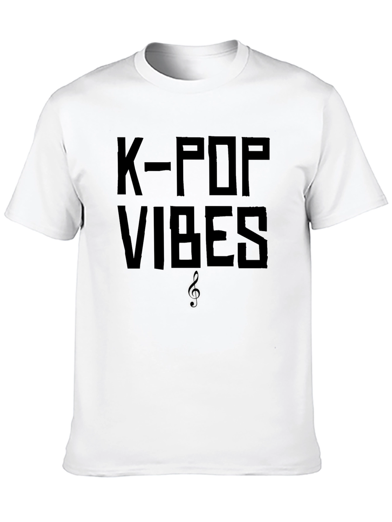 K-Pop Vibes Graphic T-Shirt - Black Cotton Tee