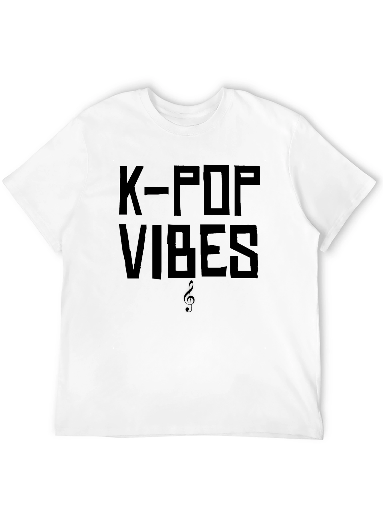 K-Pop Vibes Graphic T-Shirt - Black Cotton Tee