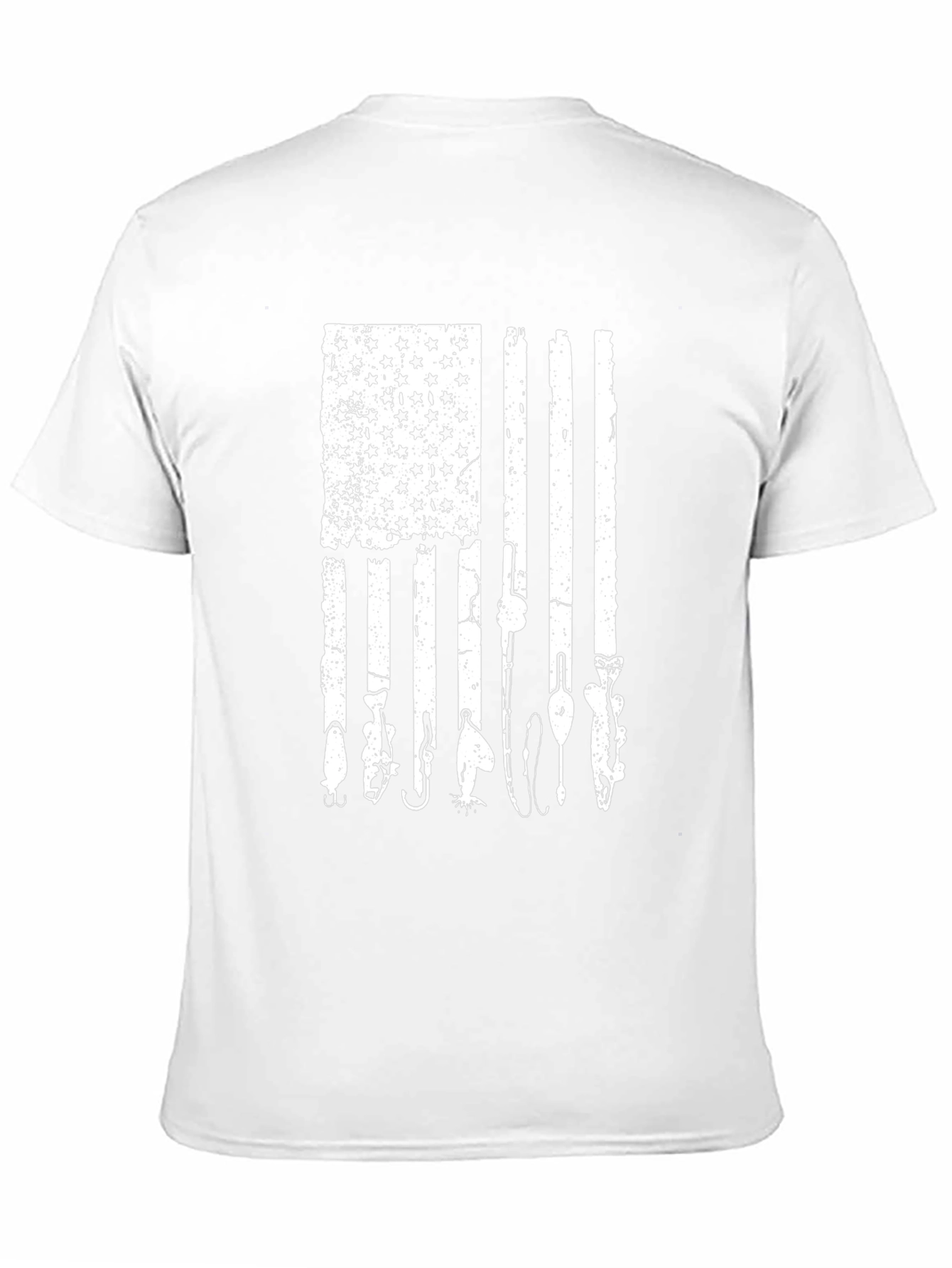Fishing American Flag Graphic Tee