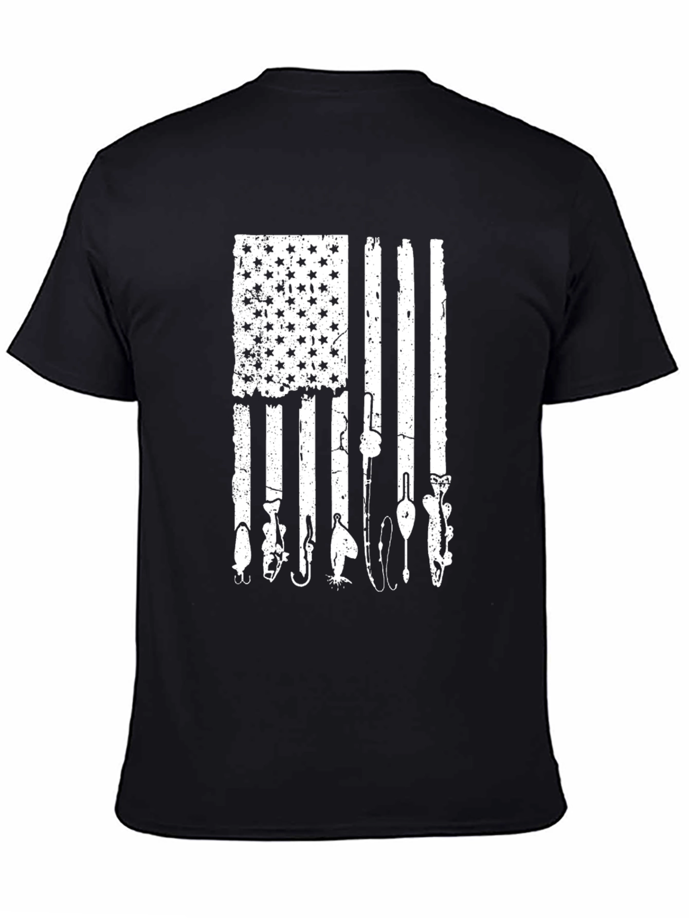Fishing American Flag Graphic Tee