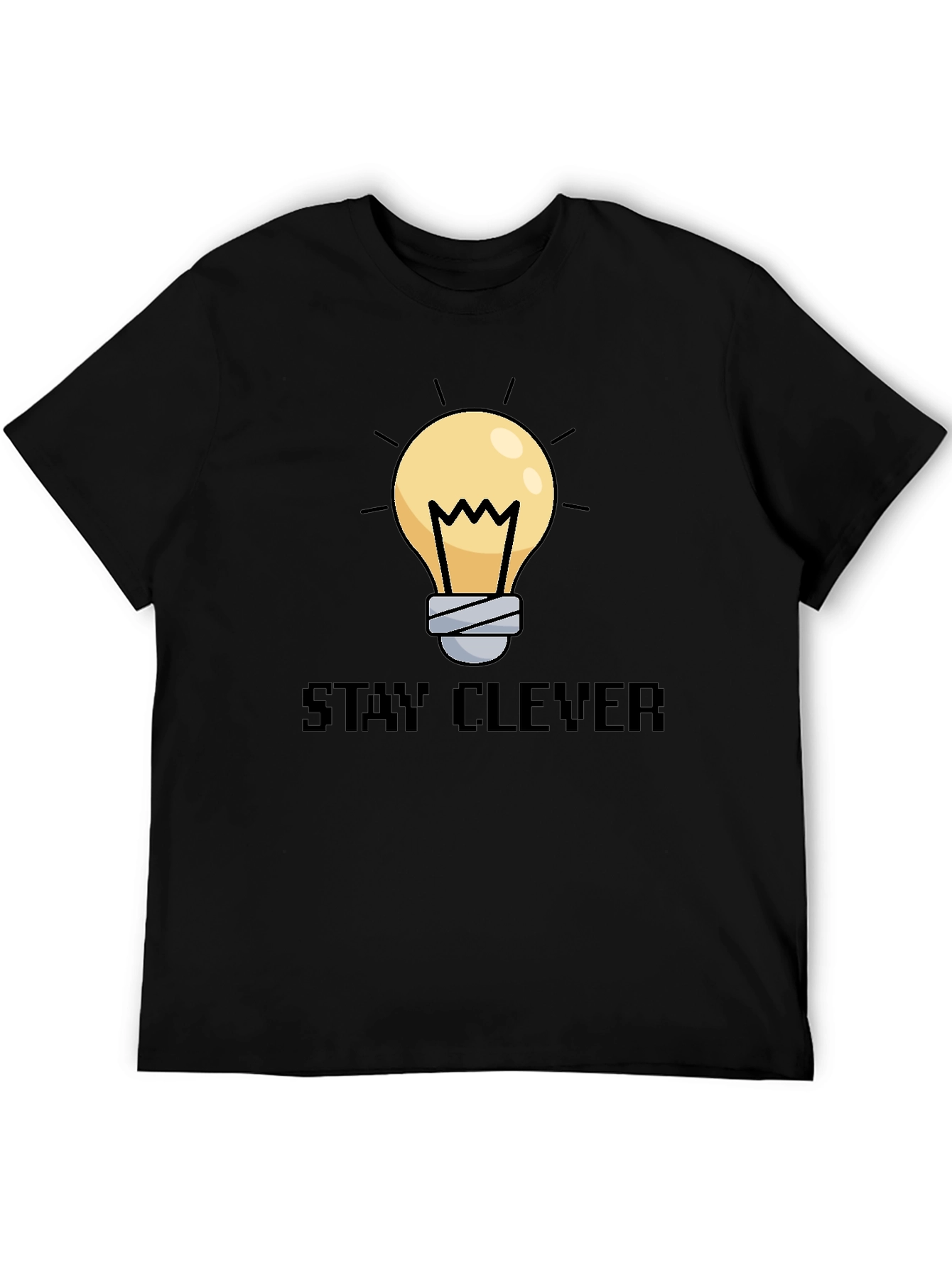 Stay Clever Graphic Tee - Unique Lightbulb Design