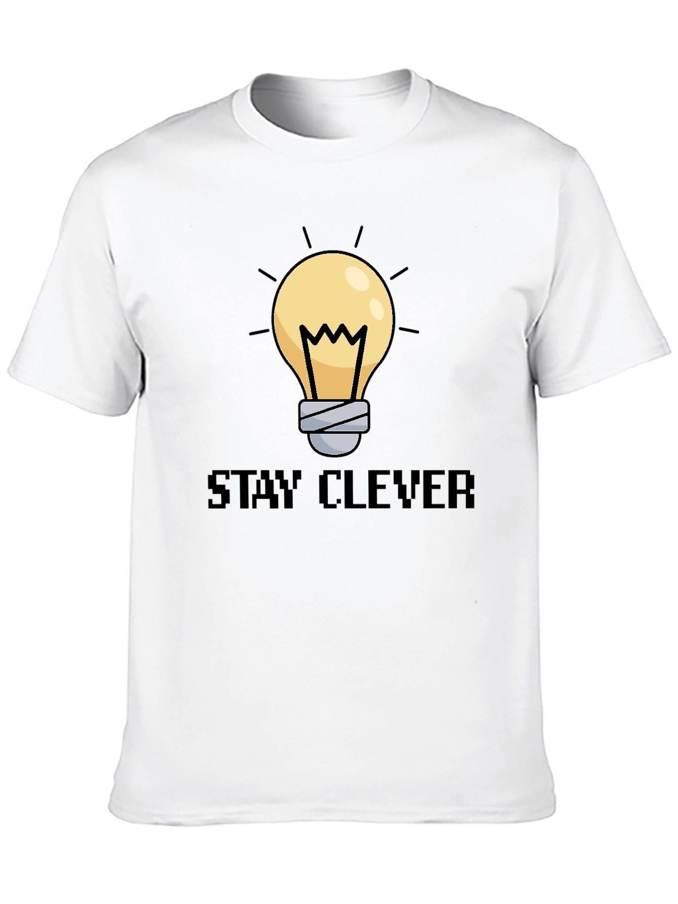 Stay Clever Graphic Tee - Unique Lightbulb Design