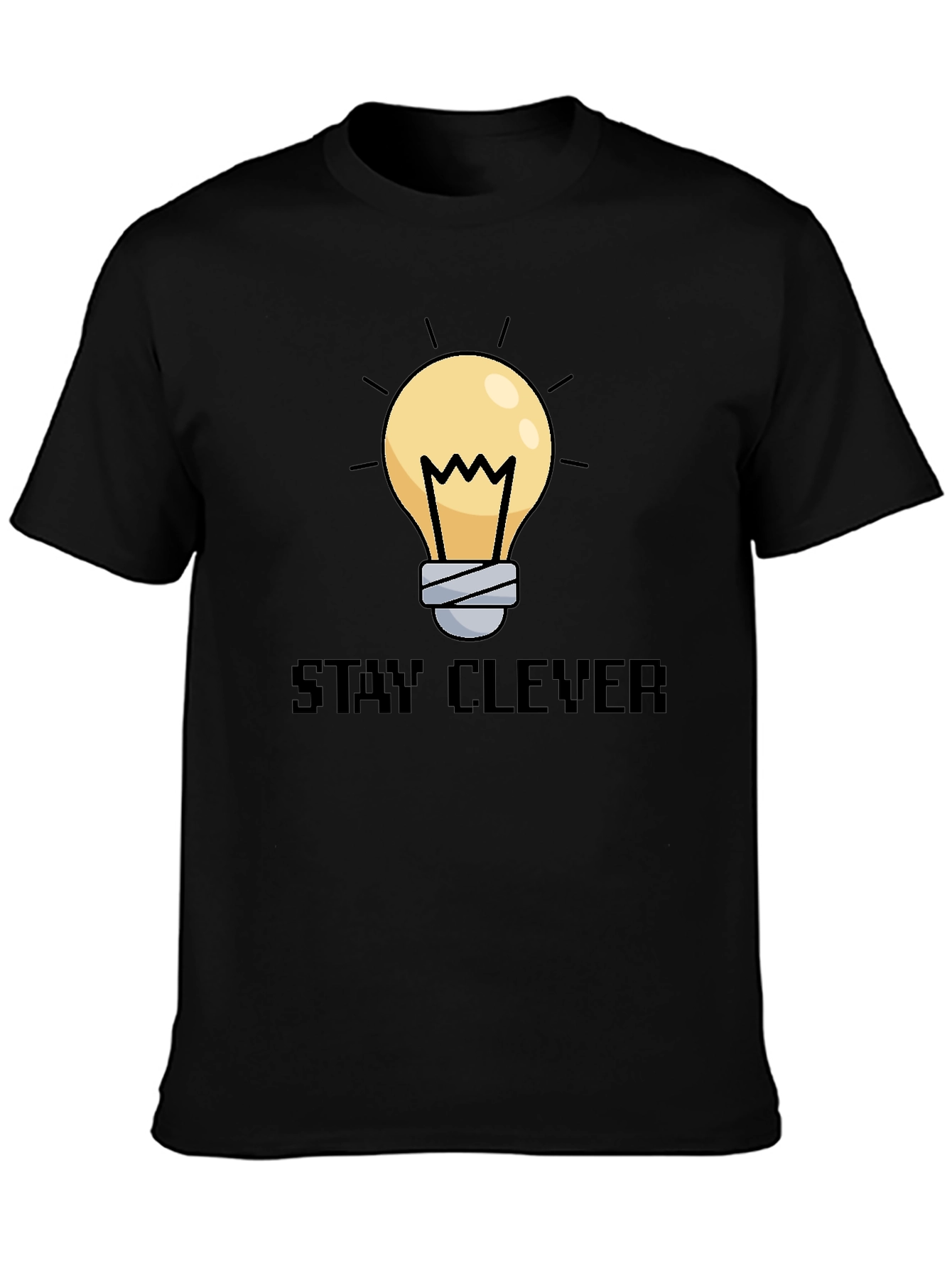Stay Clever Graphic Tee - Unique Lightbulb Design