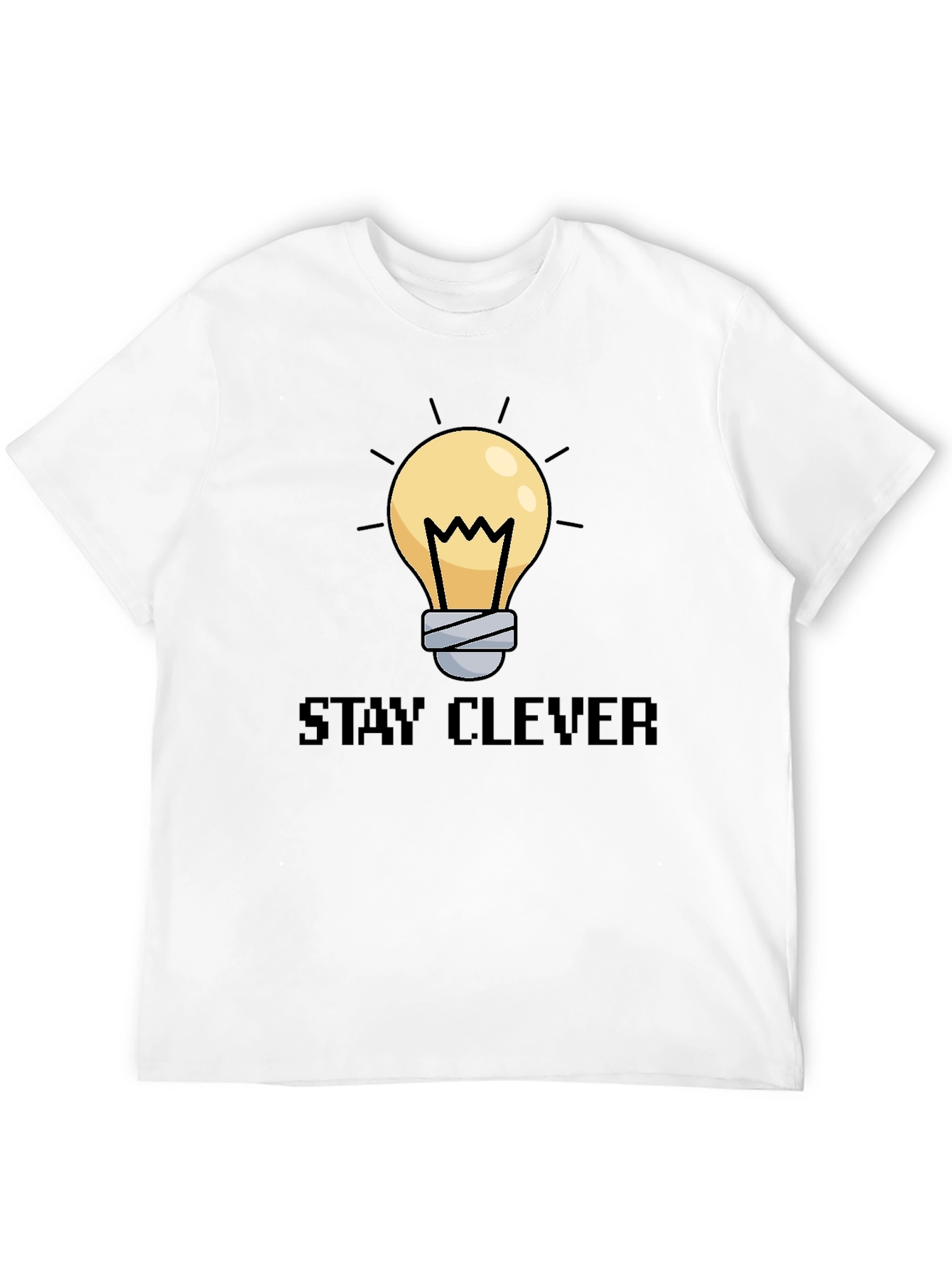 Stay Clever Graphic Tee - Unique Lightbulb Design