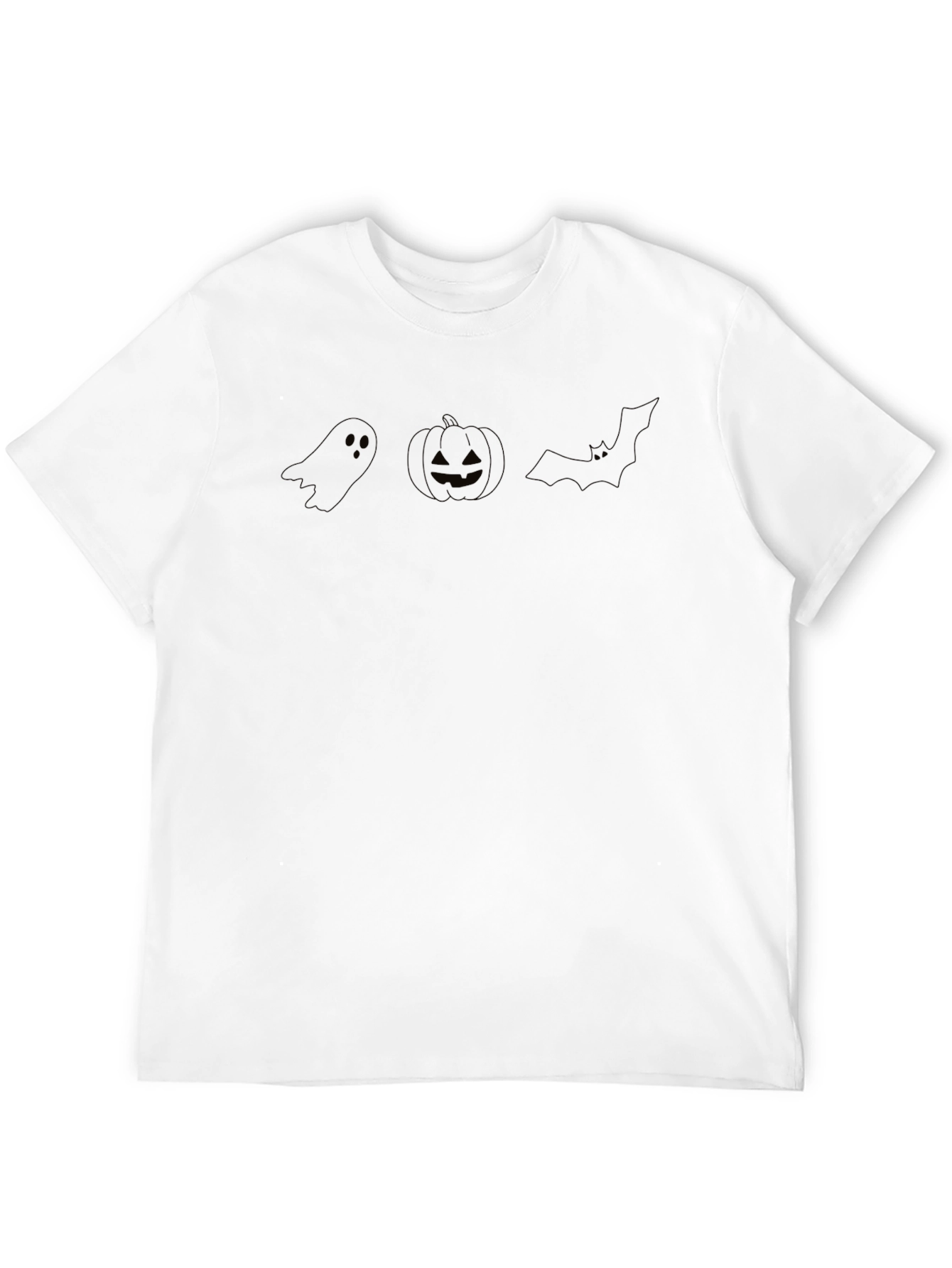 Halloween Ghost Pumpkin Bat Graphic T-Shirt