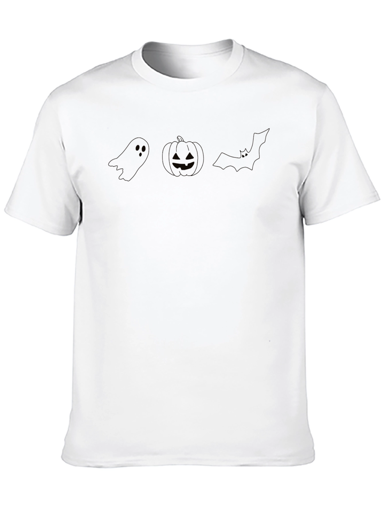 Halloween Ghost Pumpkin Bat Graphic T-Shirt