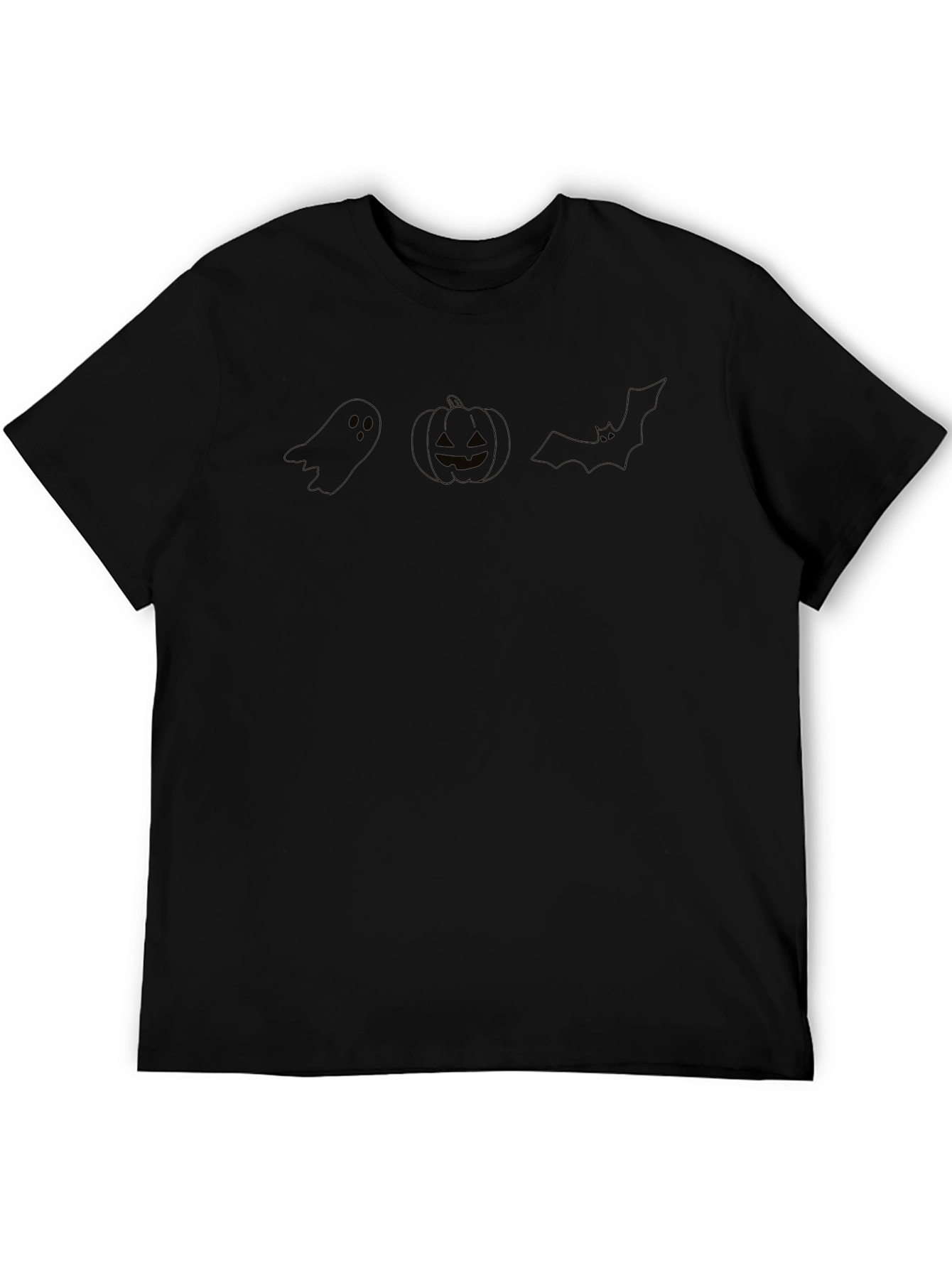 Halloween Ghost Pumpkin Bat Graphic T-Shirt