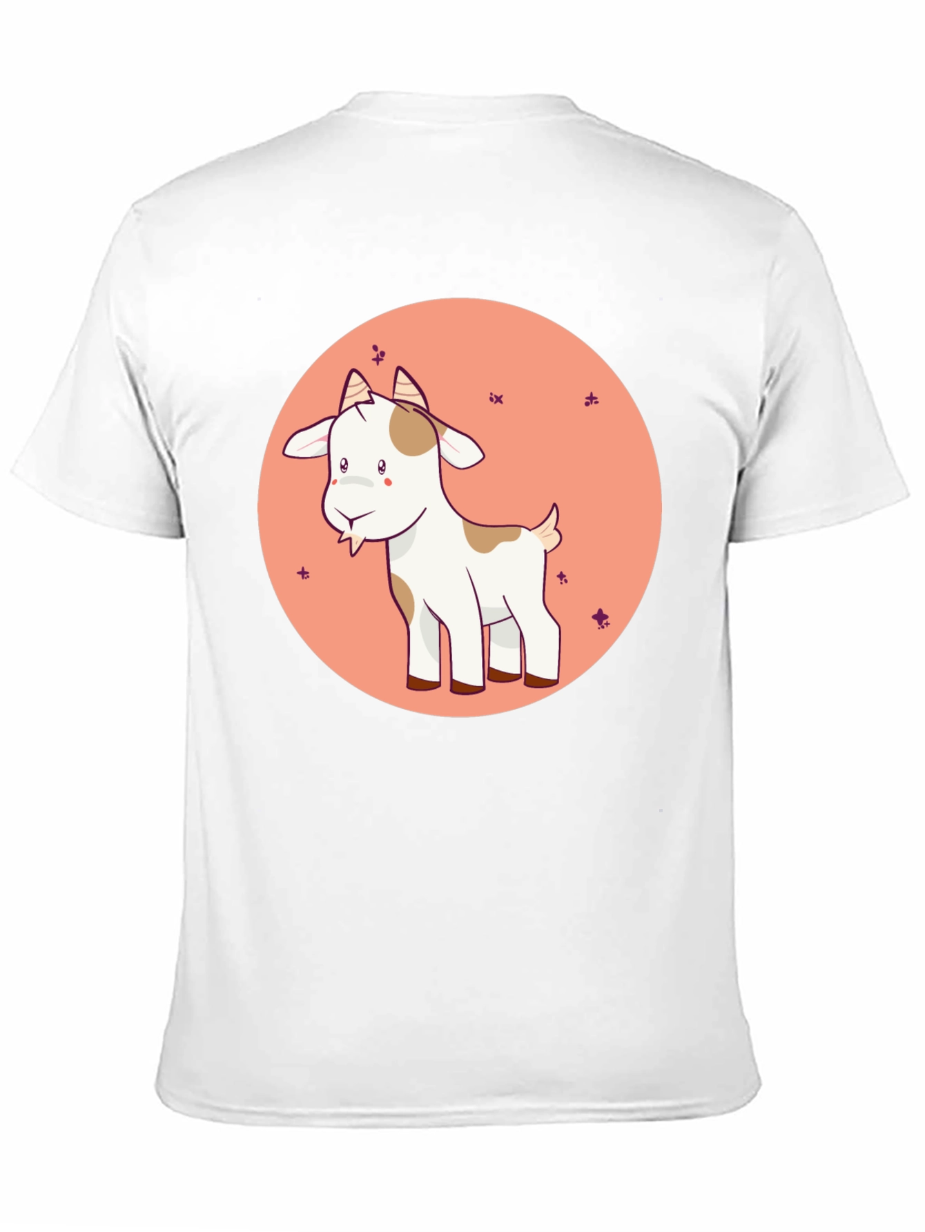 Cute Goat Graphic Tee - Black