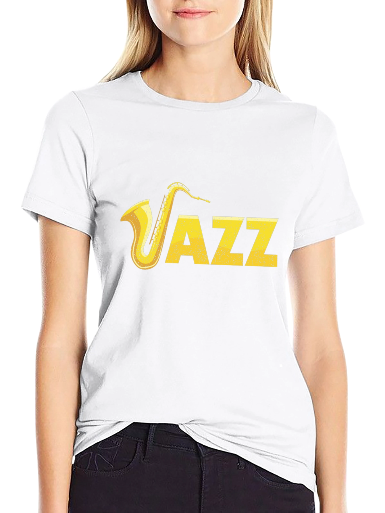 Jazz Saxophone Black T-Shirt - Music Lover Tee