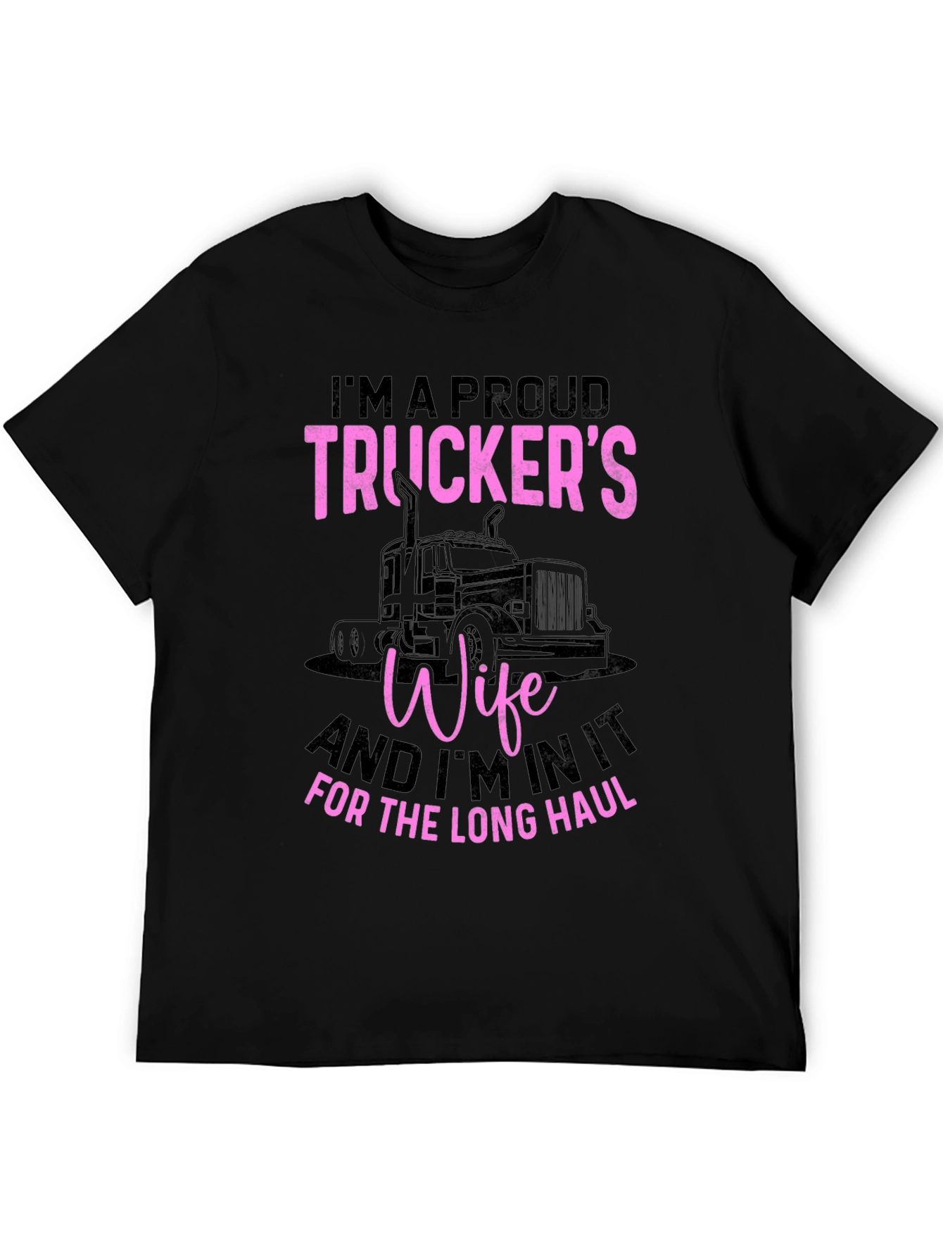 Proud Truckers Wife Graphic T-Shirt