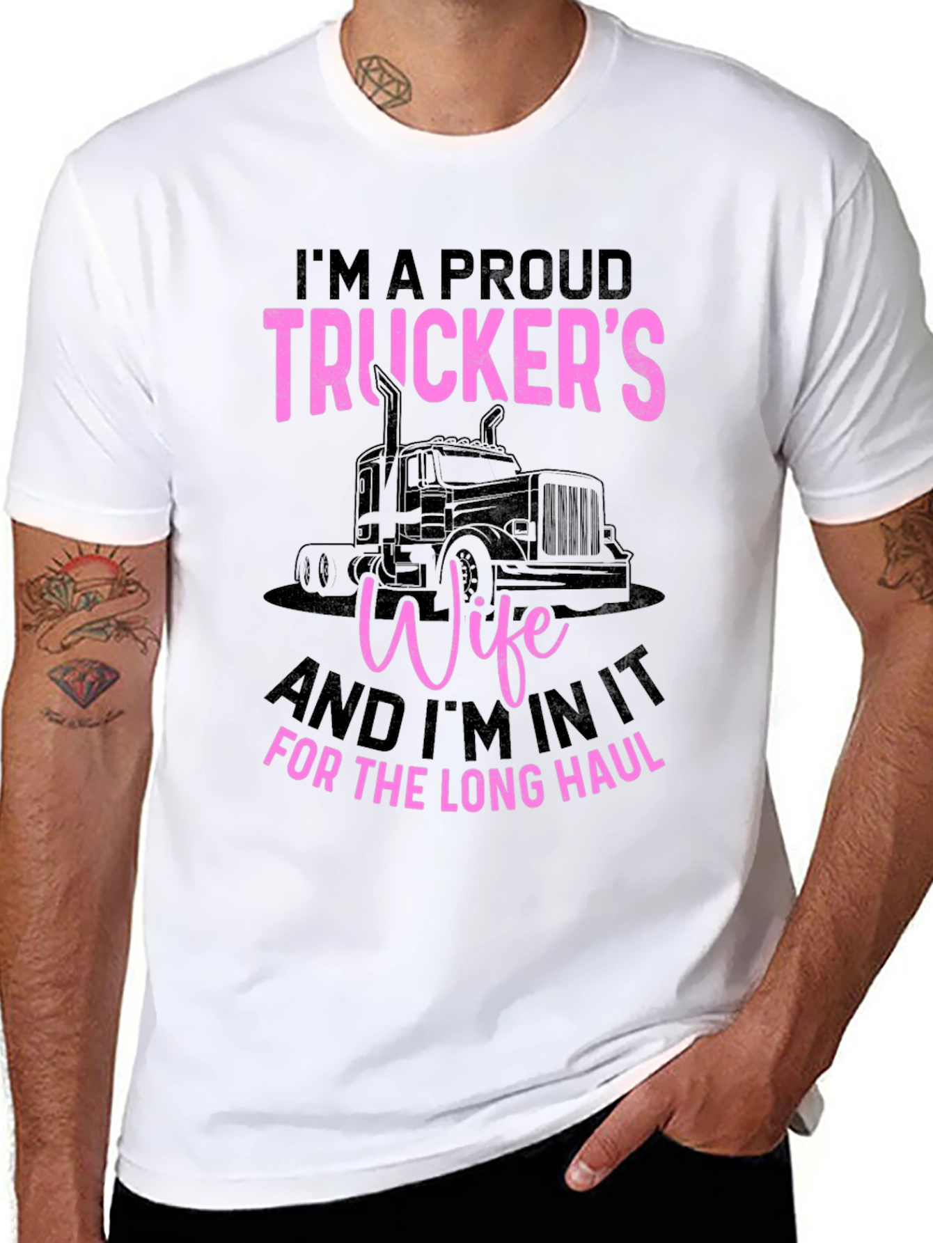 Proud Truckers Wife Graphic T-Shirt