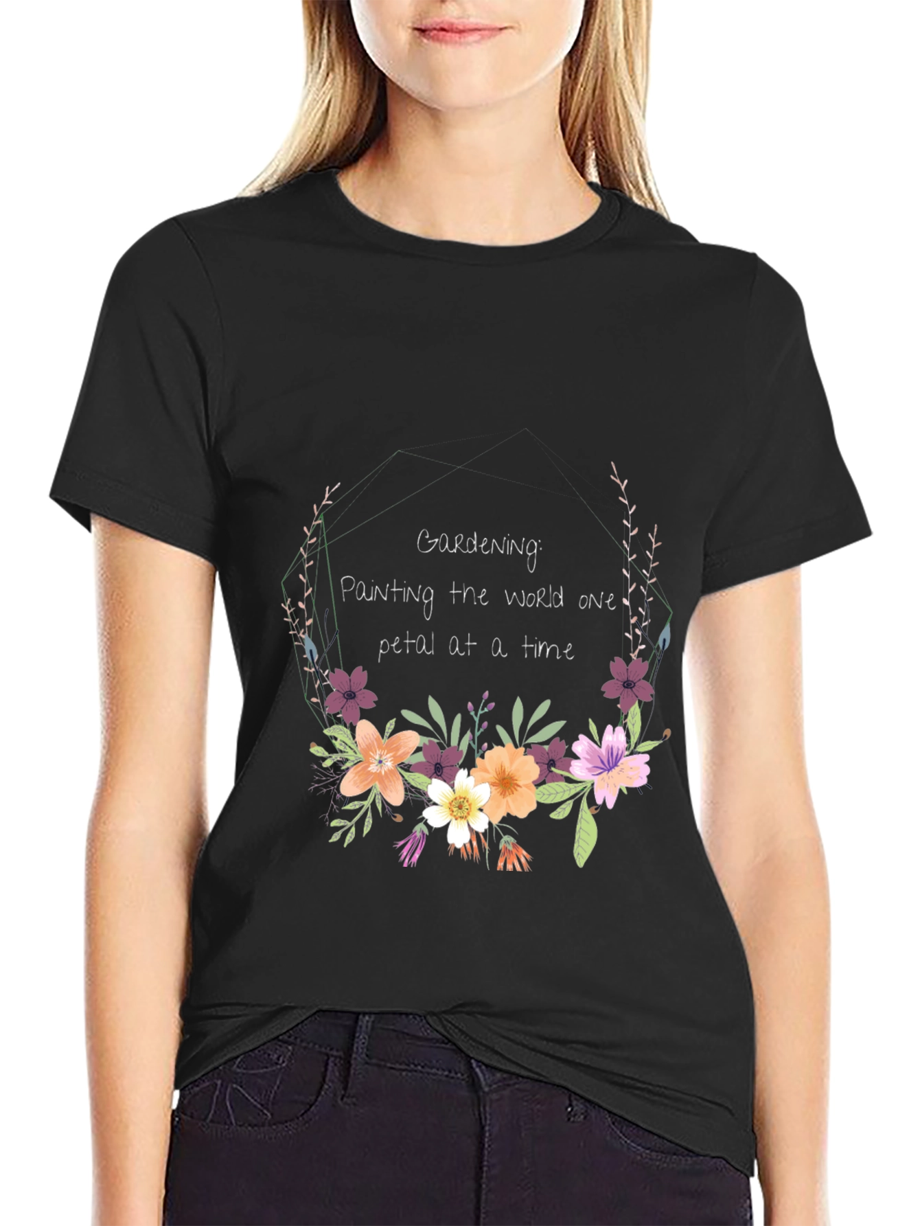 Gardening Floral T-Shirt: Painting the World