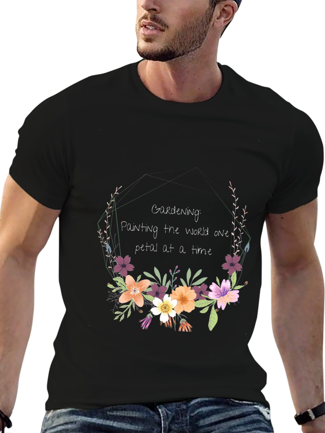 Gardening Floral T-Shirt: Painting the World