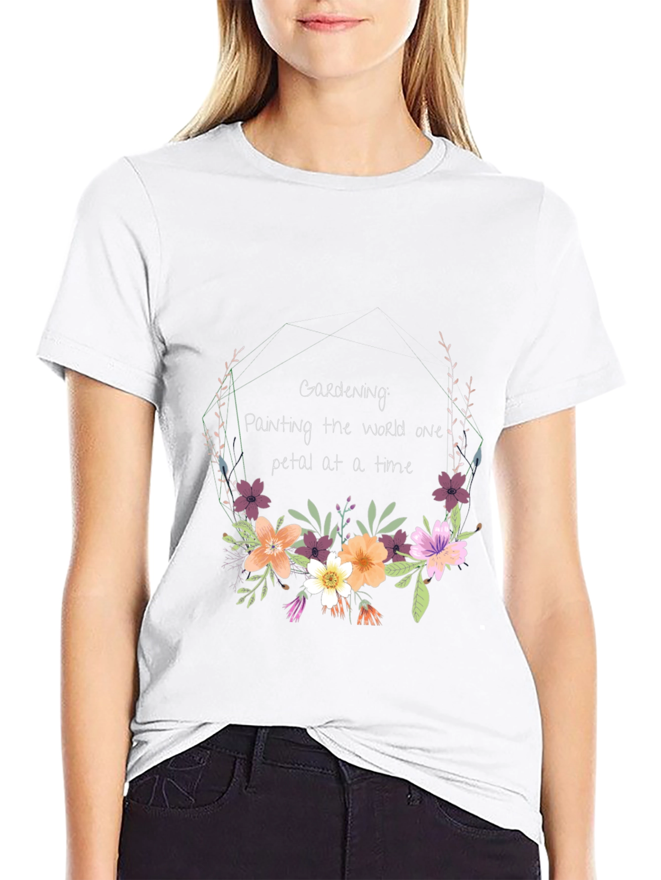 Gardening Floral T-Shirt: Painting the World