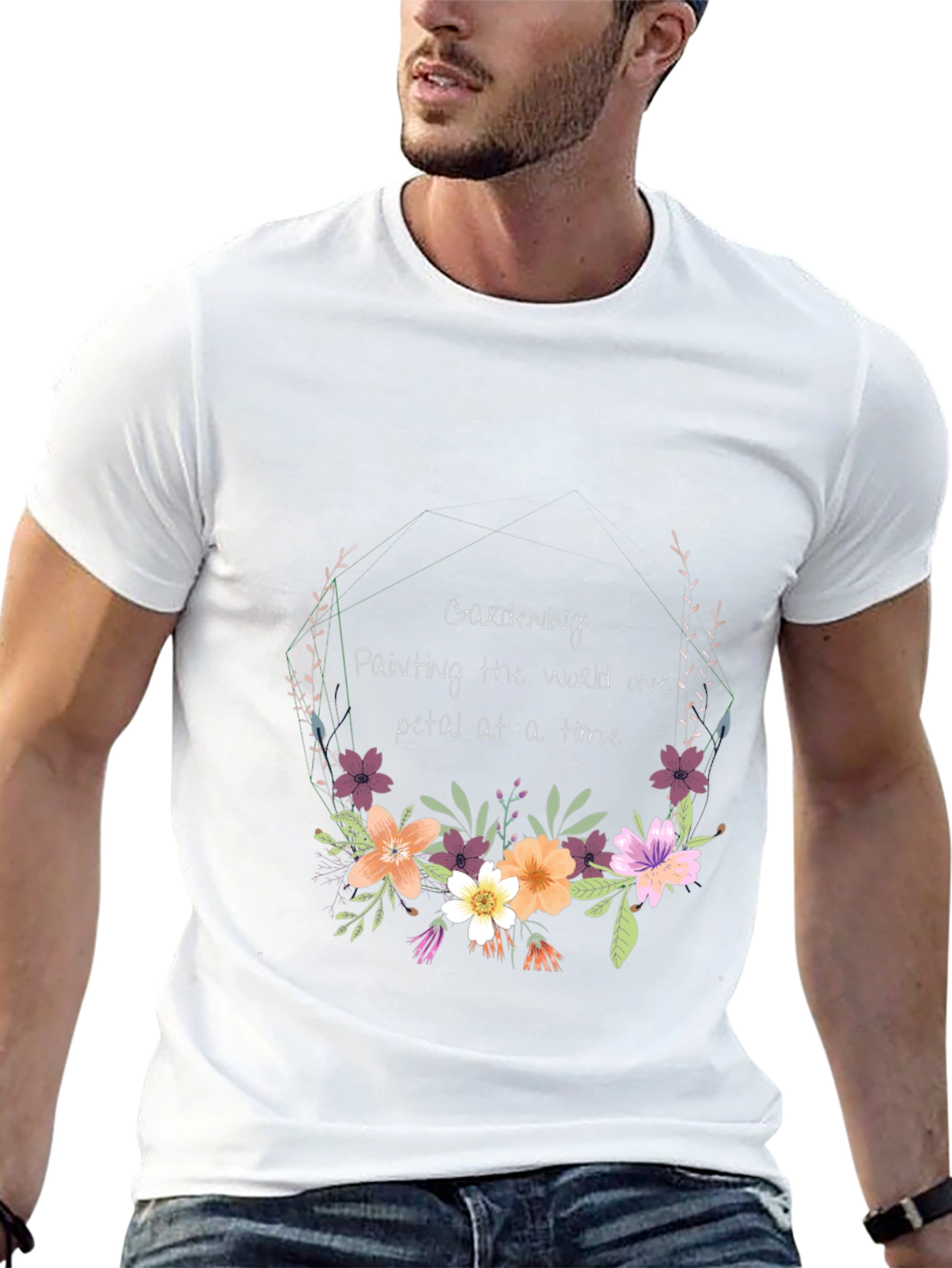Gardening Floral T-Shirt: Painting the World