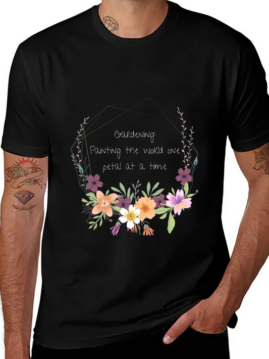 Gardening Floral T-Shirt: Painting the World