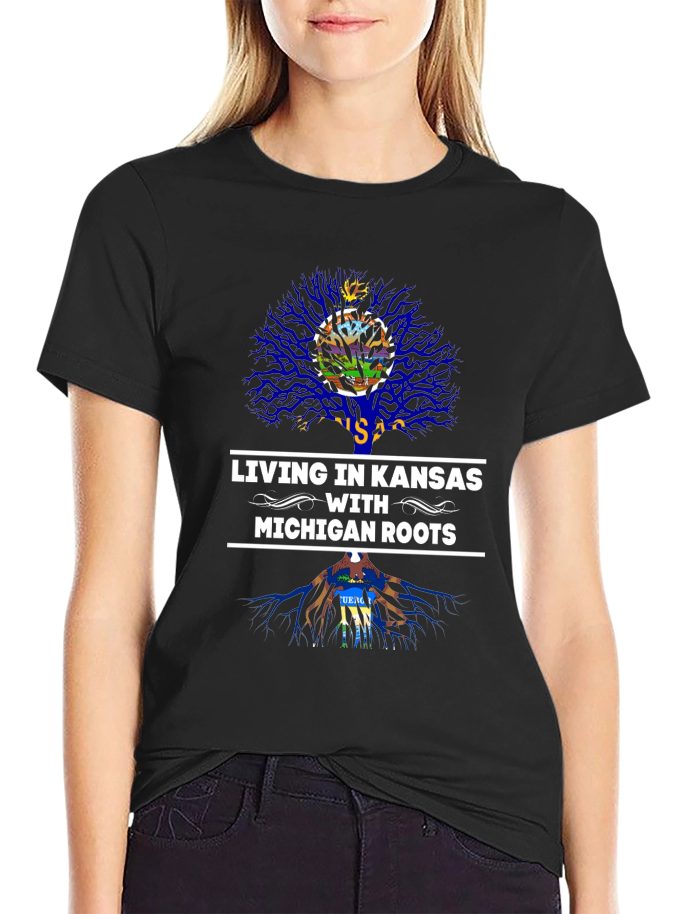 Kansas Living Michigan Roots Graphic Tee