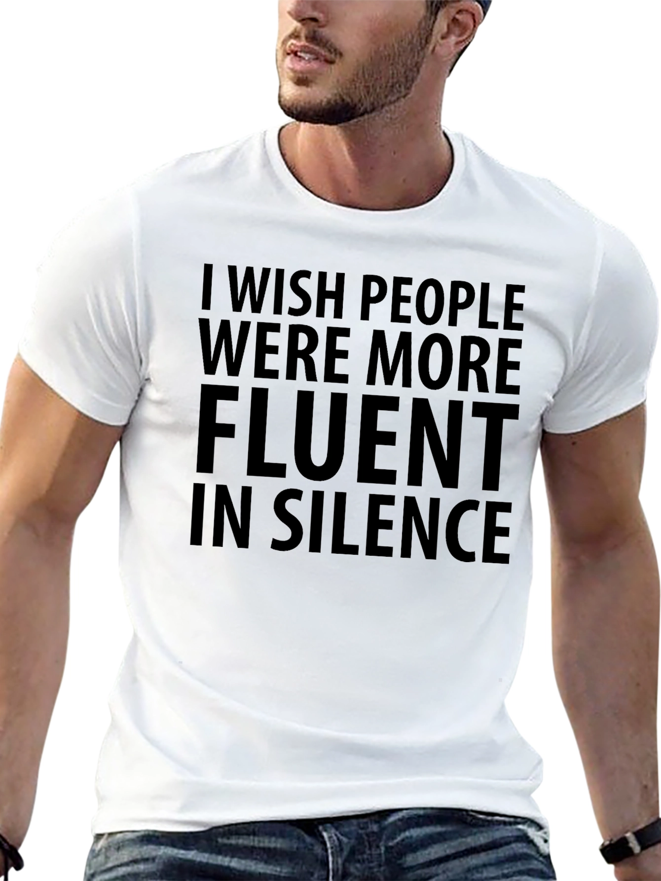 Fluent in Silence T-Shirt - Black Graphic Tee