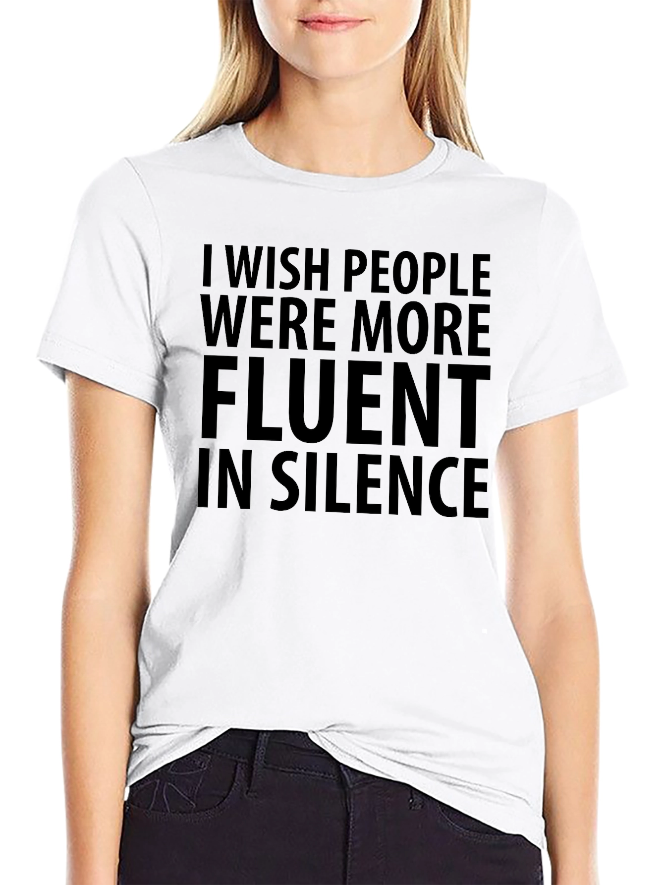 Fluent in Silence T-Shirt - Black Graphic Tee