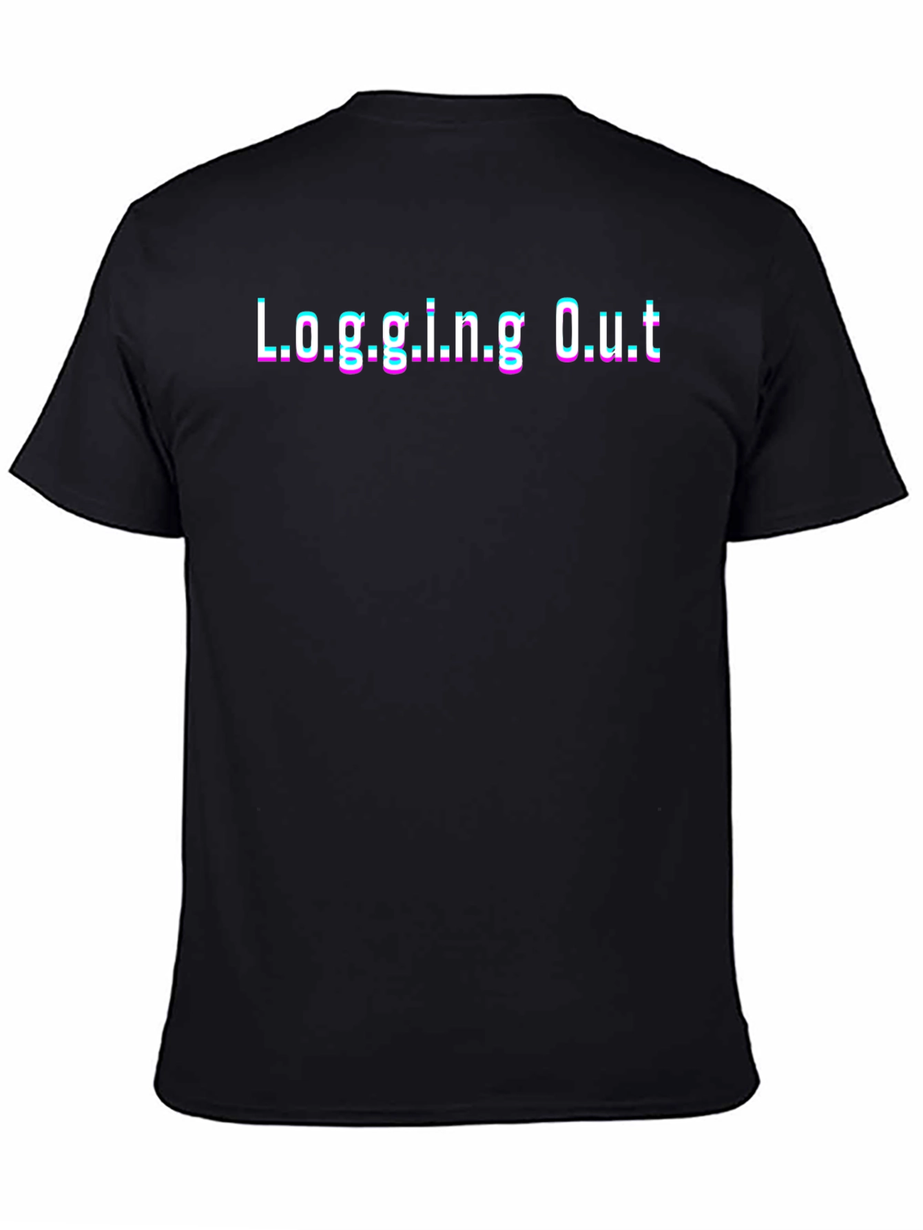 Logging Out T-Shirt - Black Novelty Graphic Tee