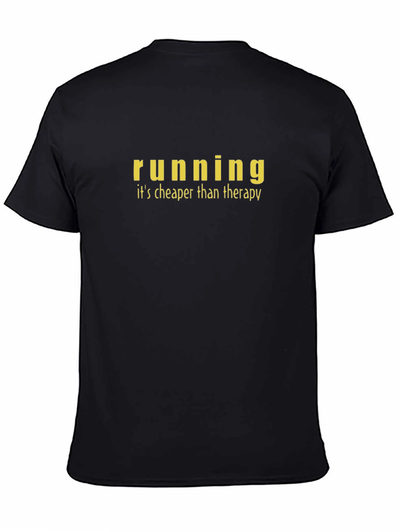 Running Cheaper Than Therapy Black T-Shirt