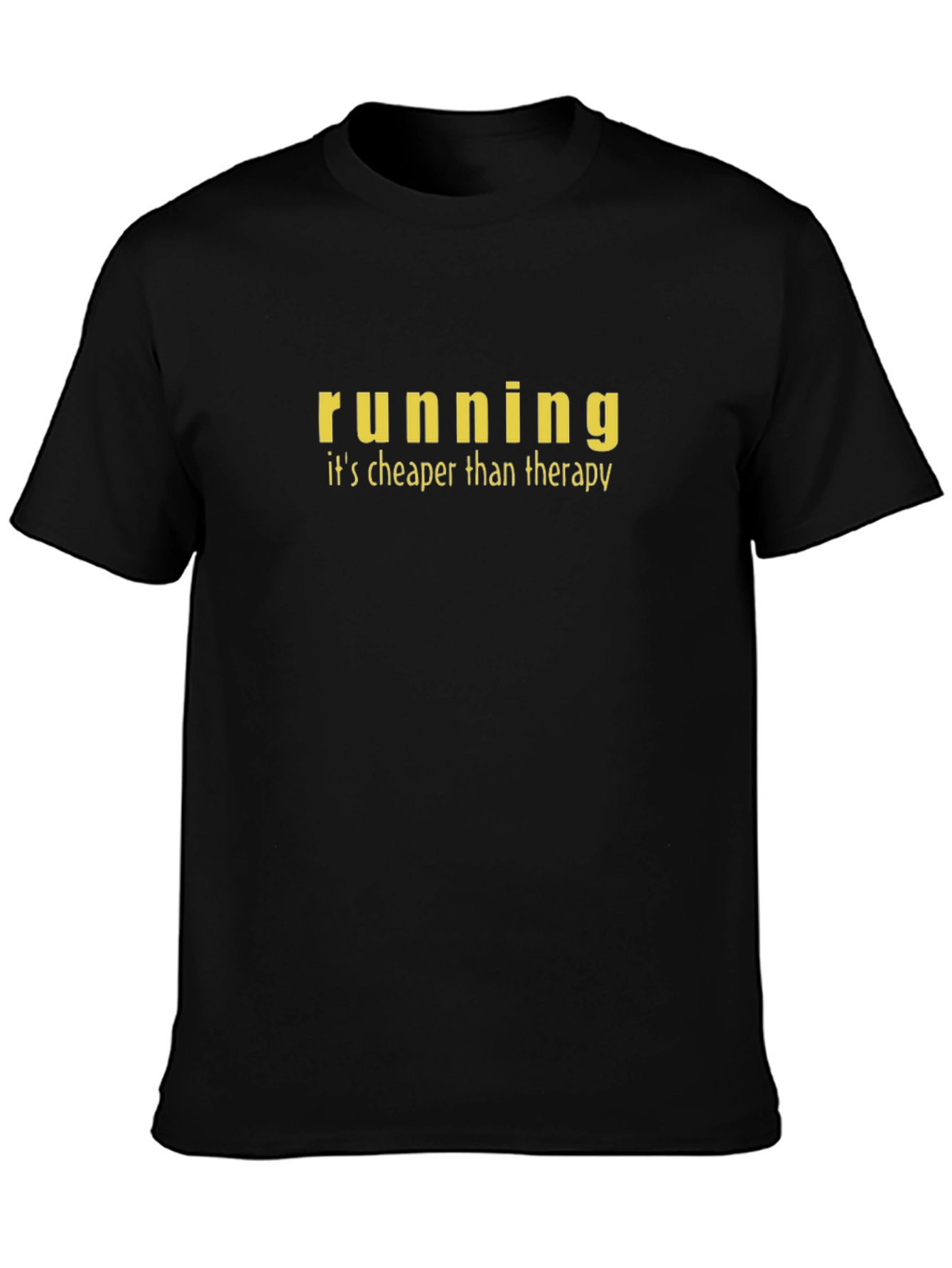Running Cheaper Than Therapy Black T-Shirt