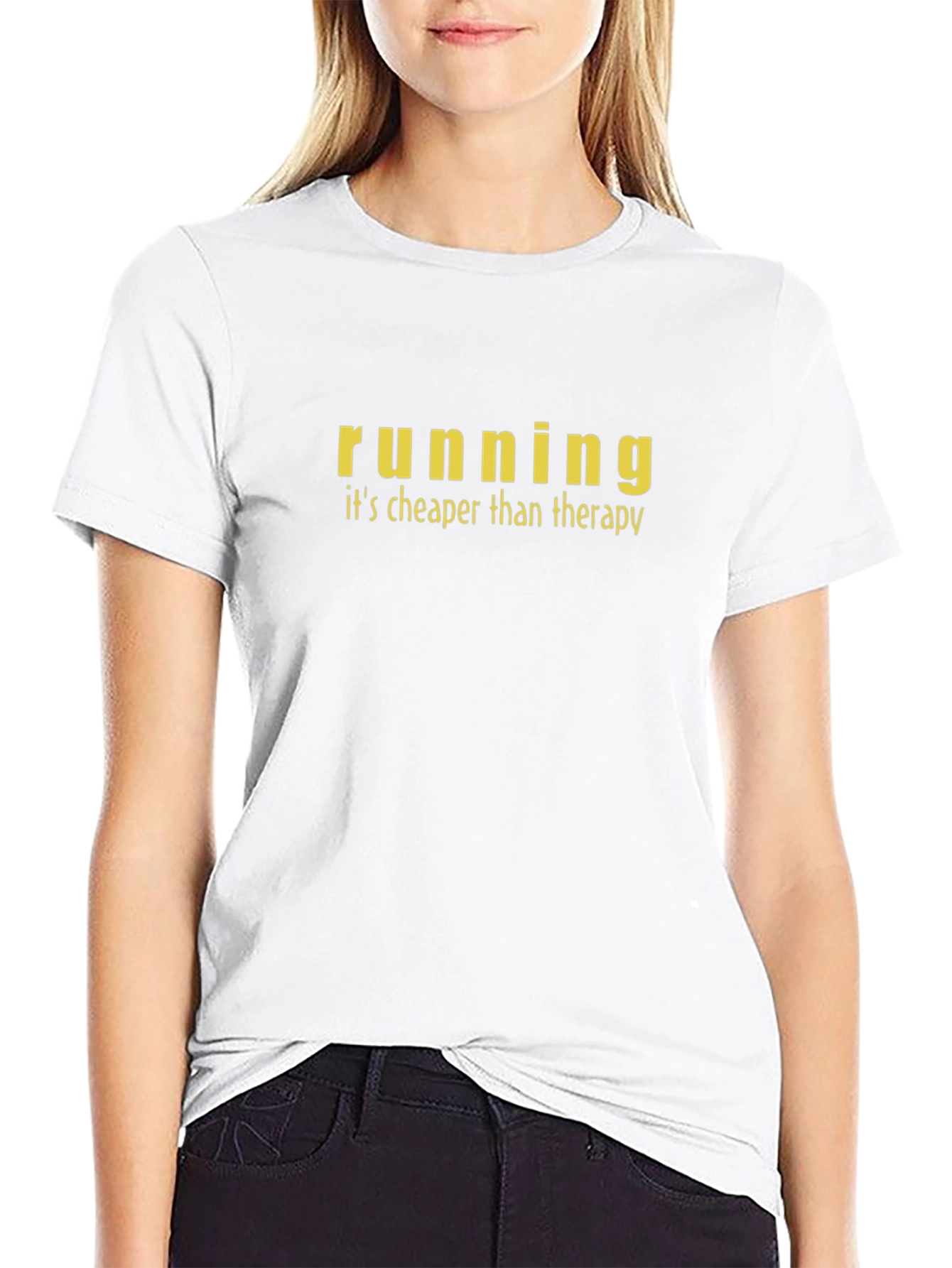 Running Cheaper Than Therapy Black T-Shirt
