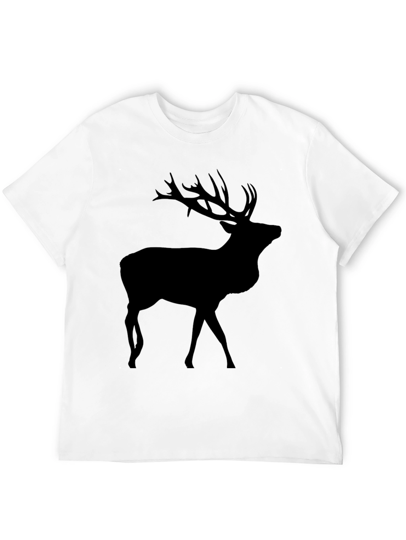 Deer Silhouette T-Shirt - Black