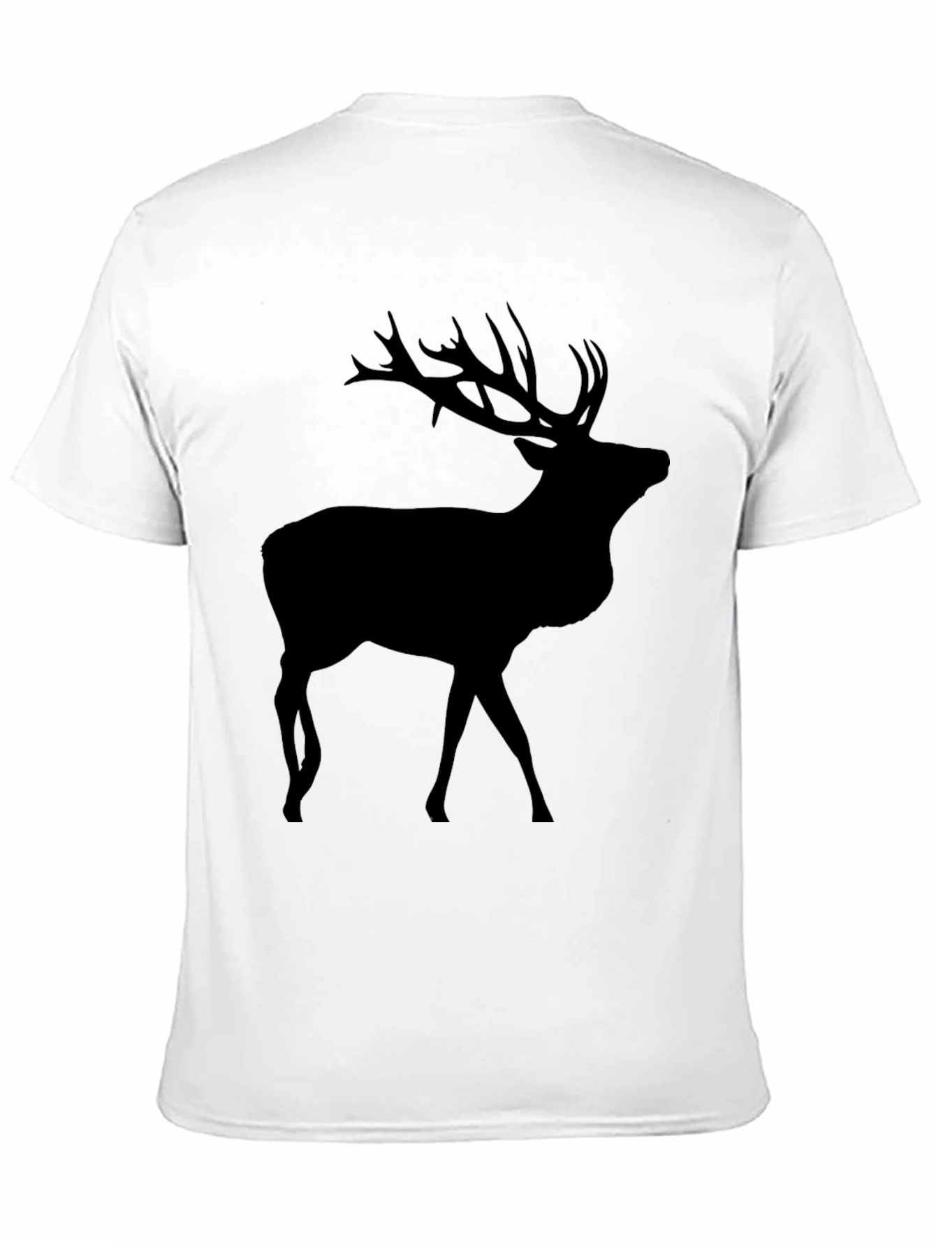 Deer Silhouette T-Shirt - Black