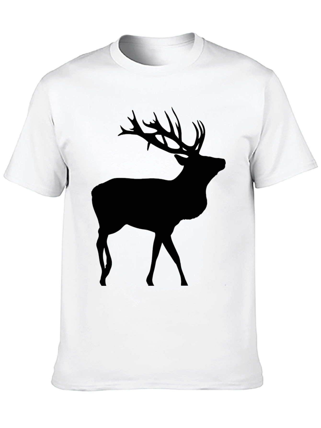 Deer Silhouette T-Shirt - Black