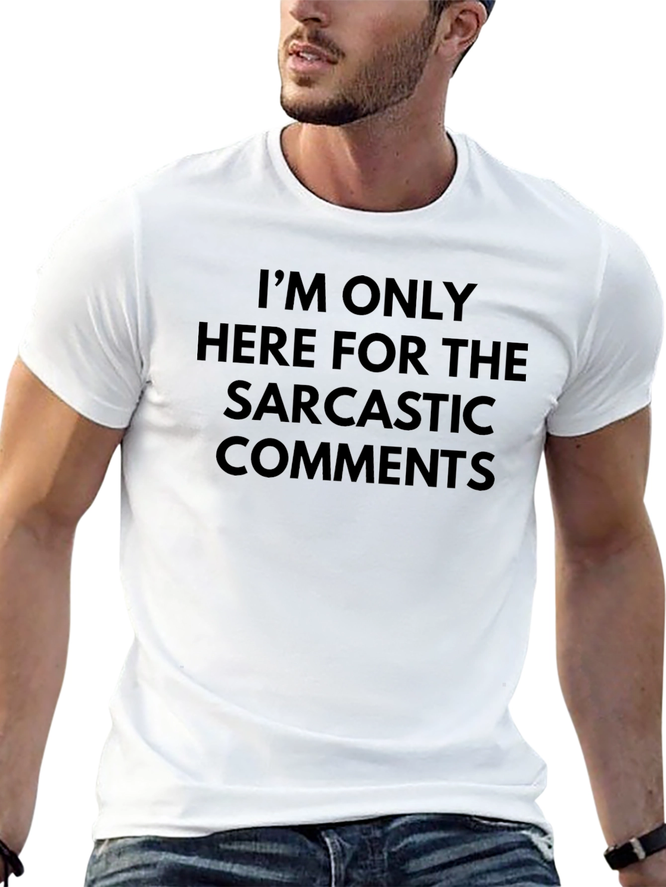 Sarcastic Comments Graphic Tee - Black Cotton T-Shirt