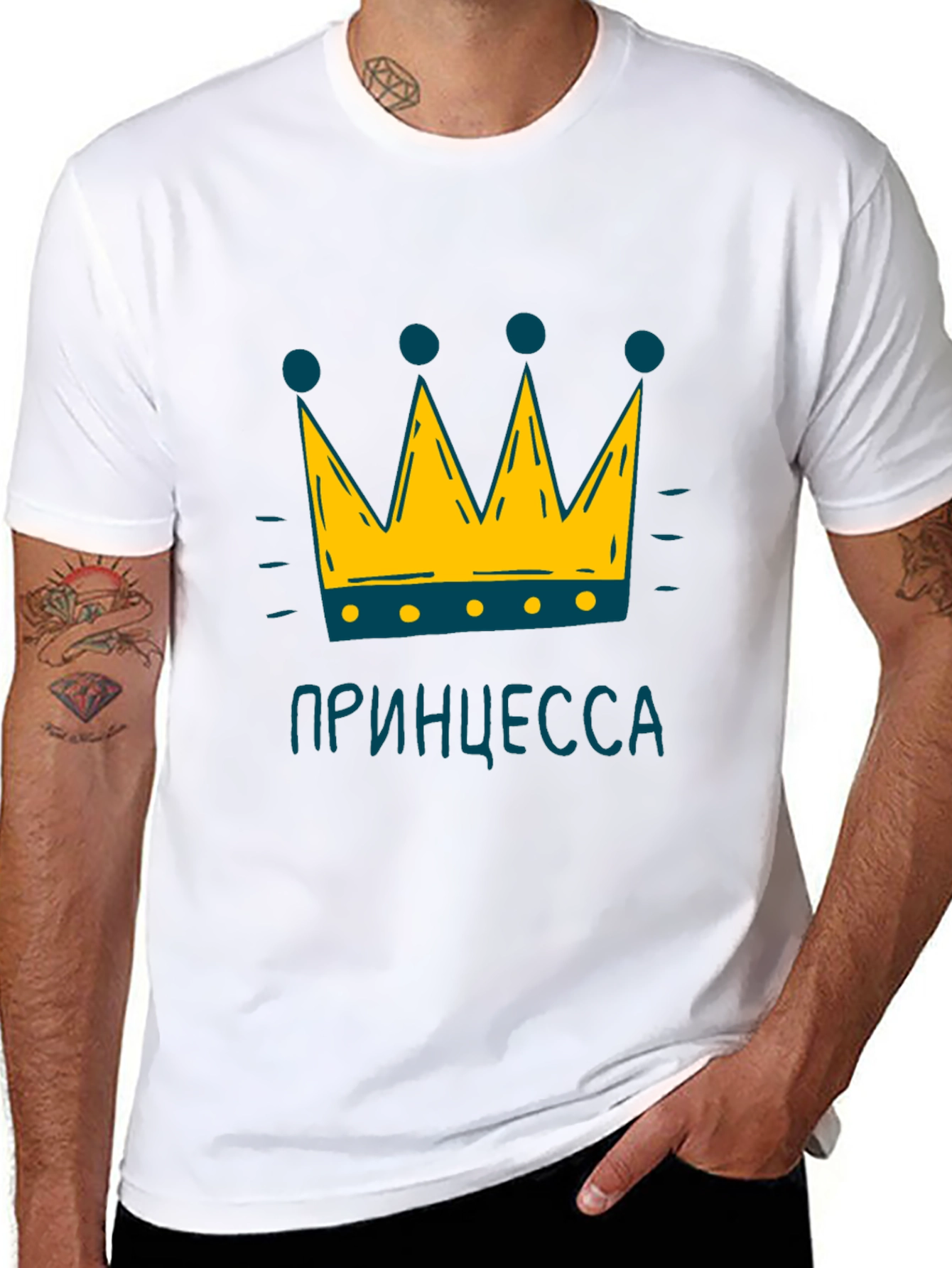 Princess Crown Black Graphic T-Shirt