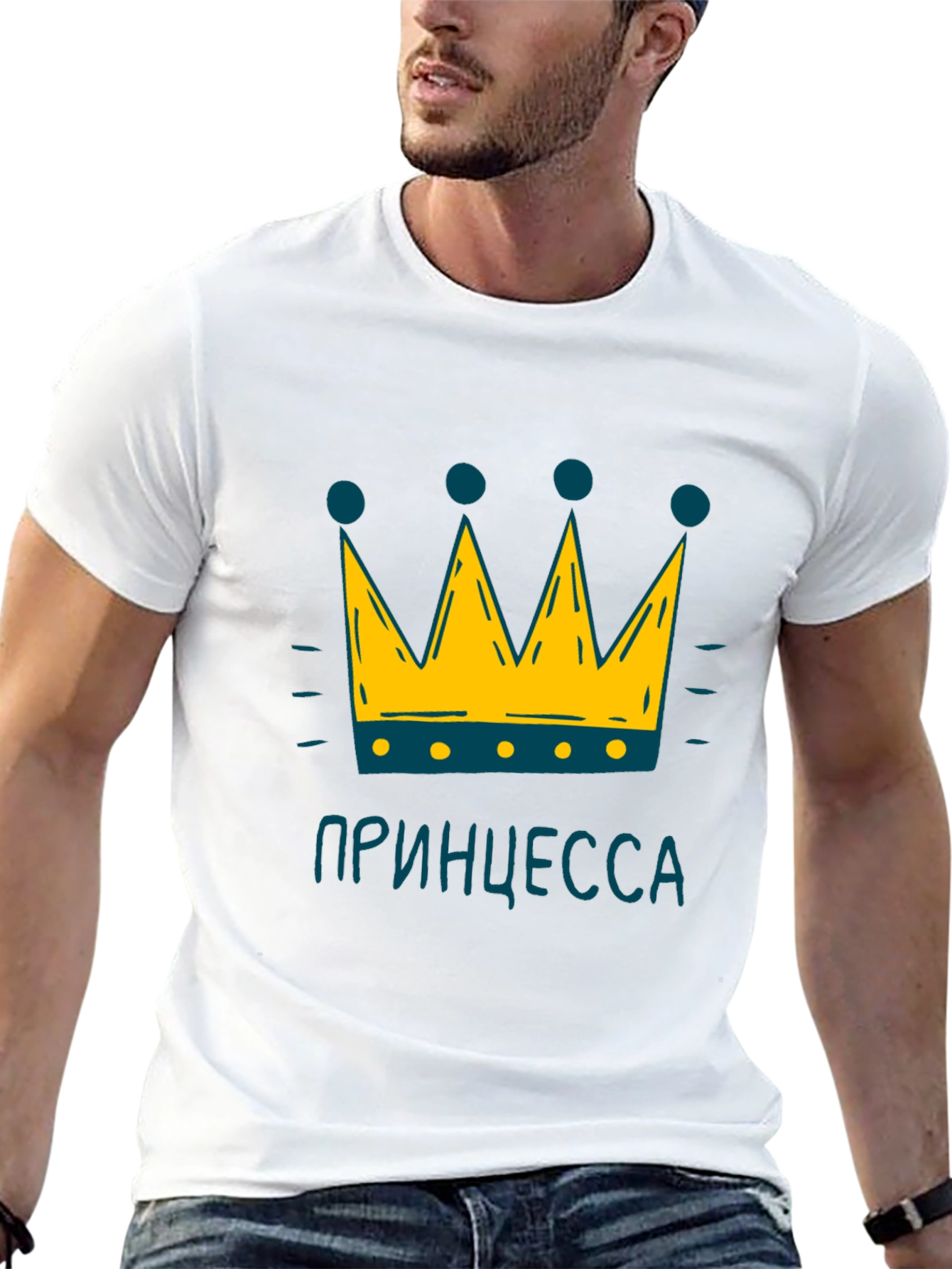 Princess Crown Black Graphic T-Shirt