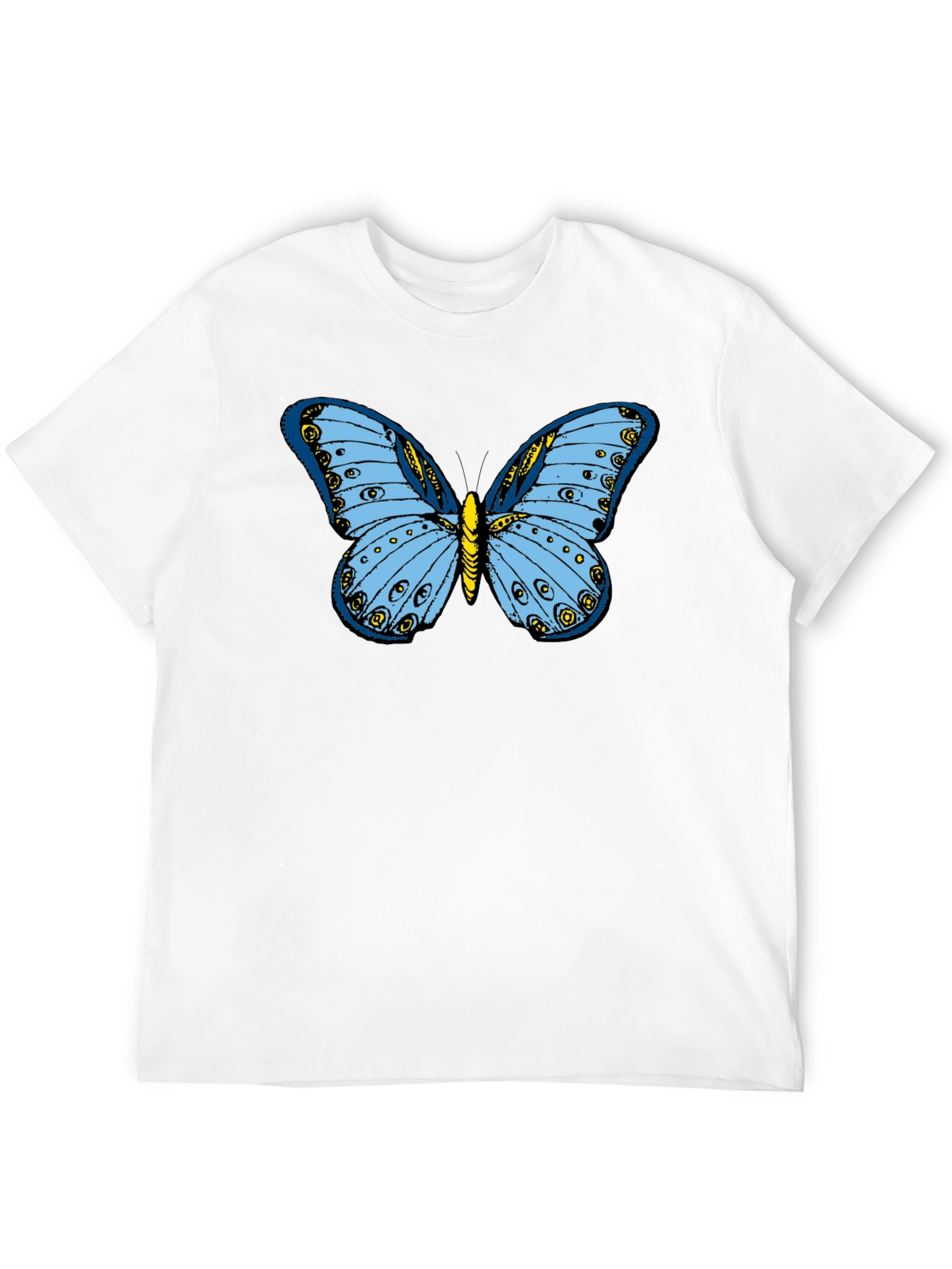 Butterfly Graphic Tee - Soft Black Cotton Shirt