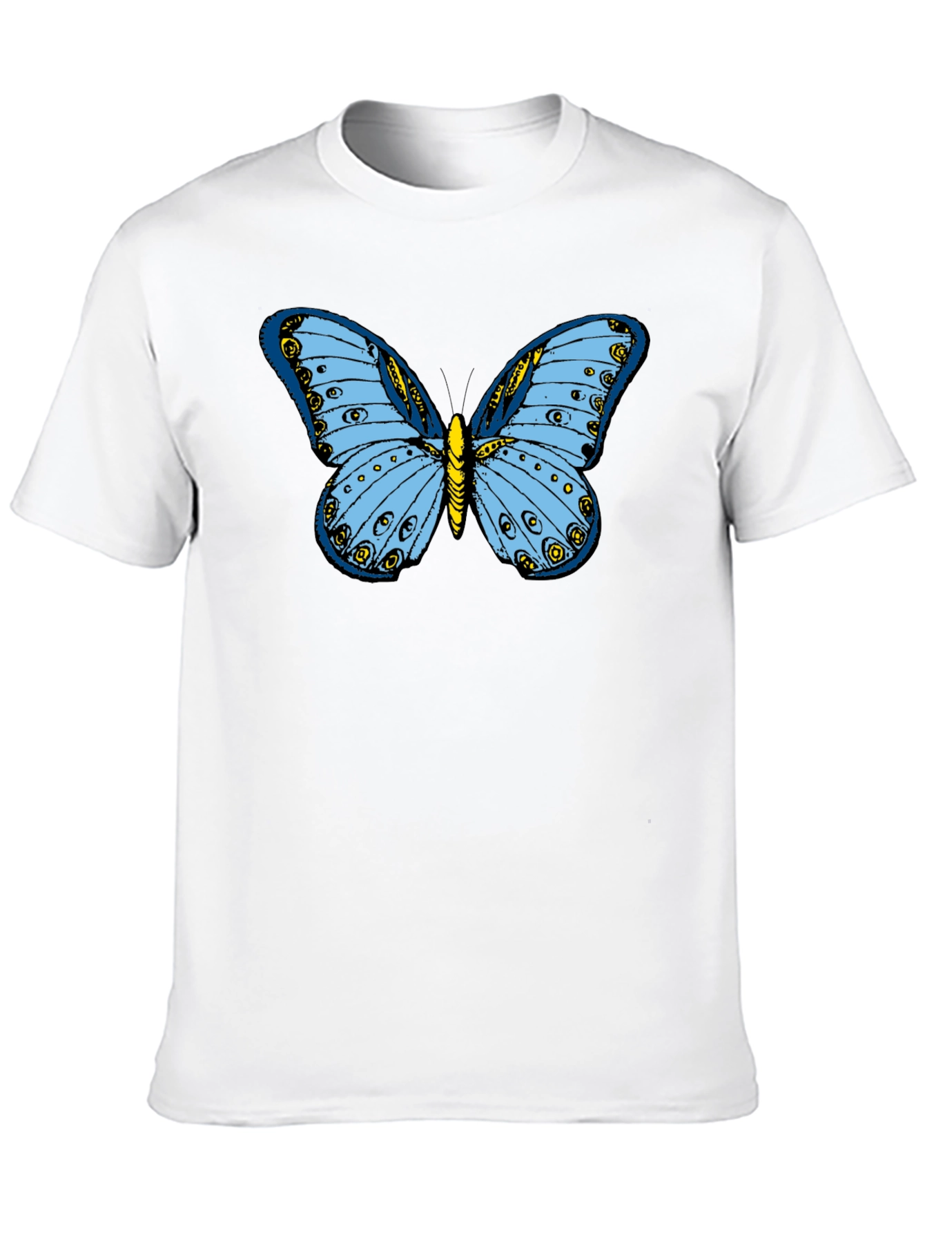 Butterfly Graphic Tee - Soft Black Cotton Shirt