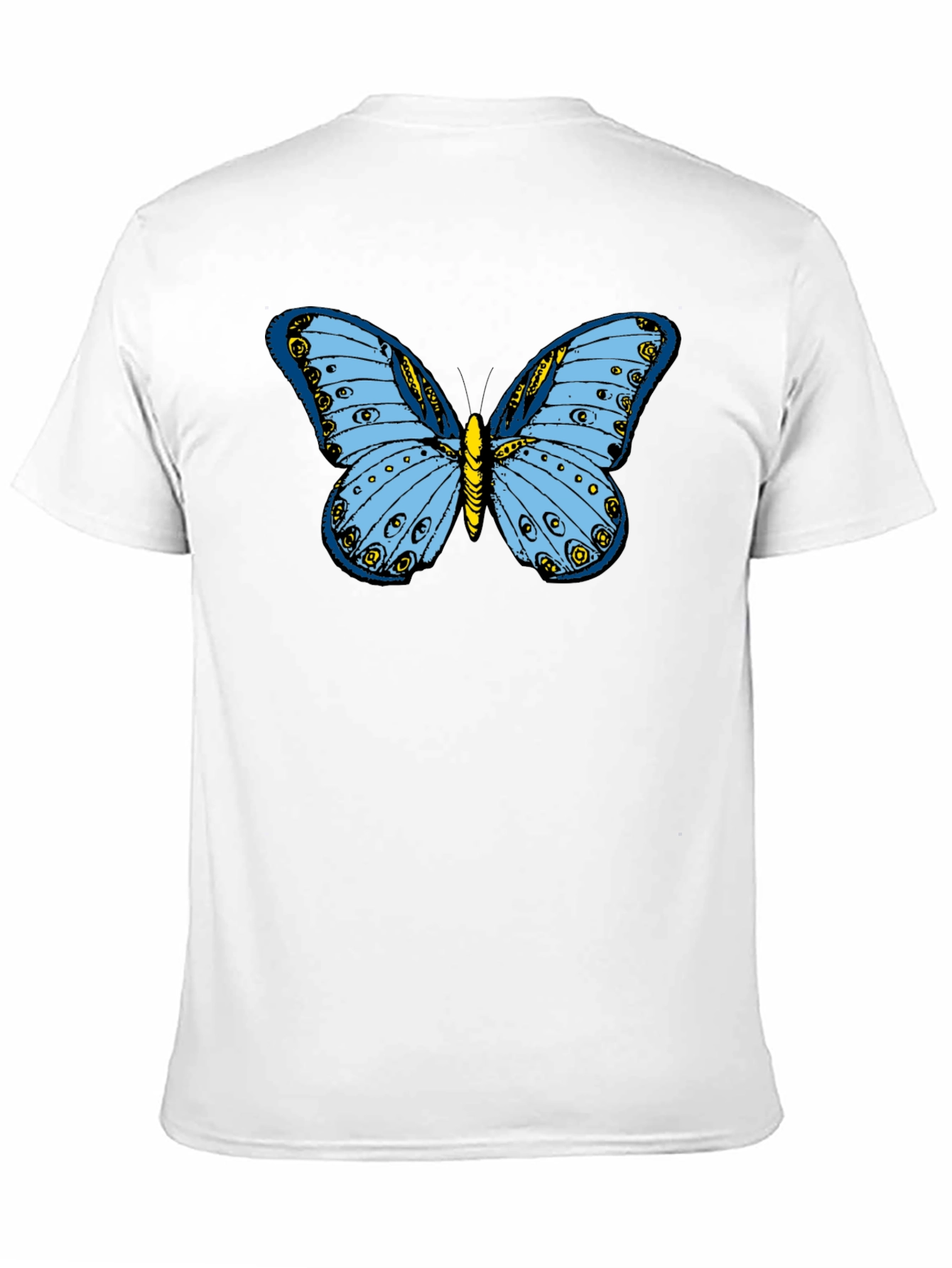 Butterfly Graphic Tee - Soft Black Cotton Shirt