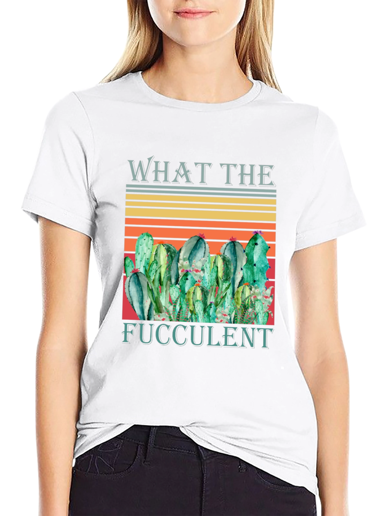 What The Fucculent Cactus Graphic T-Shirt