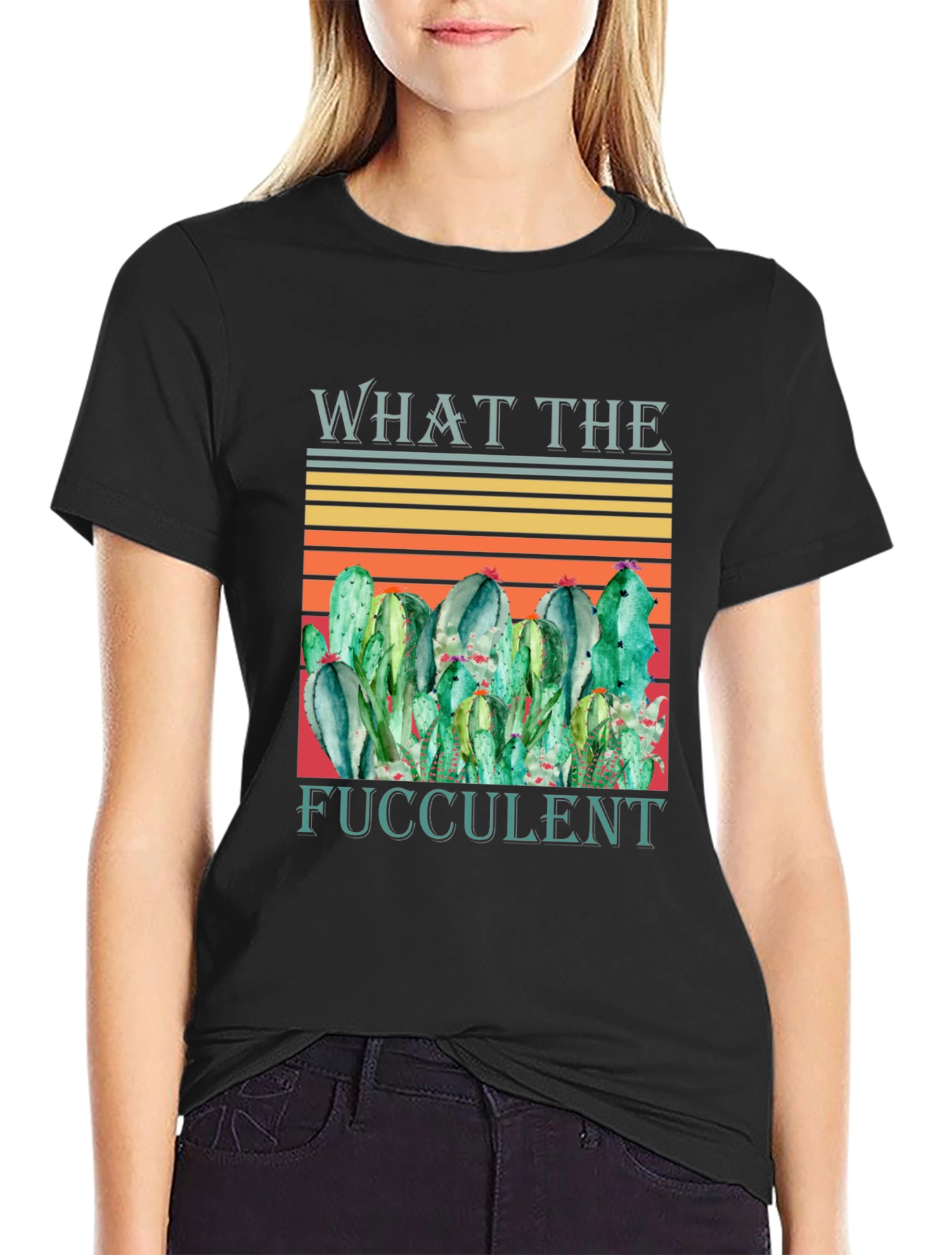 What The Fucculent Cactus Graphic T-Shirt