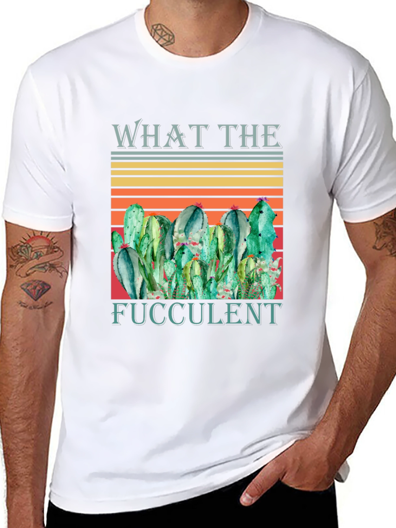 What The Fucculent Cactus Graphic T-Shirt