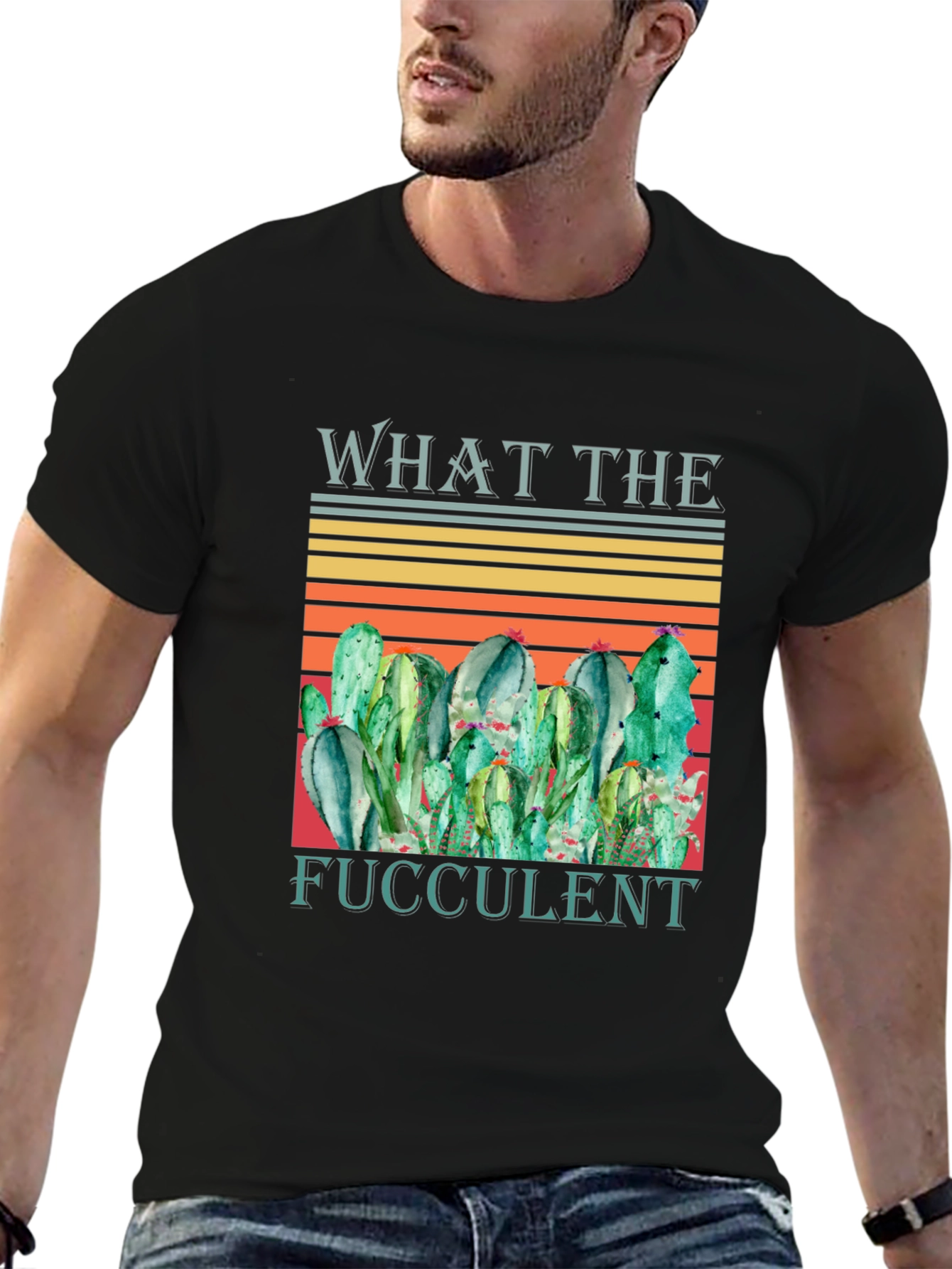 What The Fucculent Cactus Graphic T-Shirt