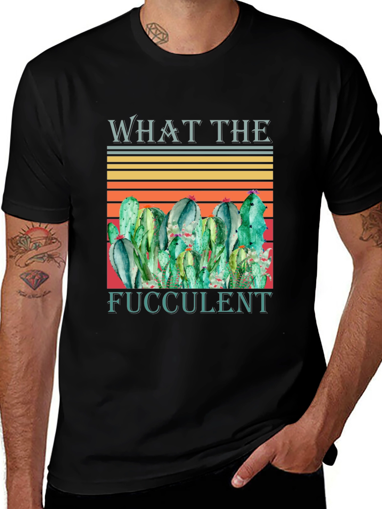 What The Fucculent Cactus Graphic T-Shirt