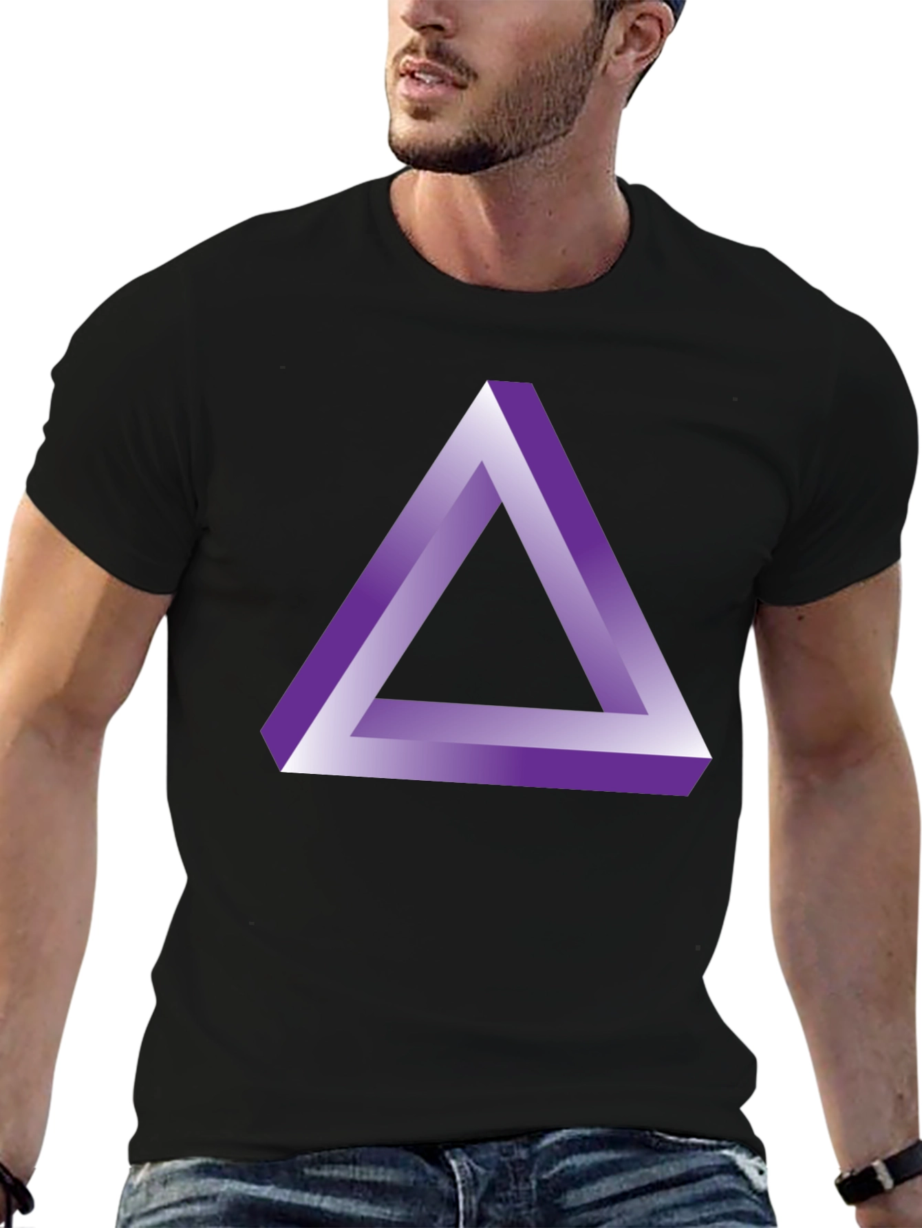 Optical Illusion Triangle Graphic Tee