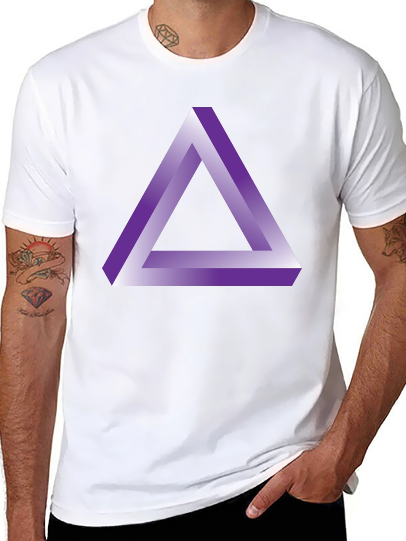 Optical Illusion Triangle Graphic Tee