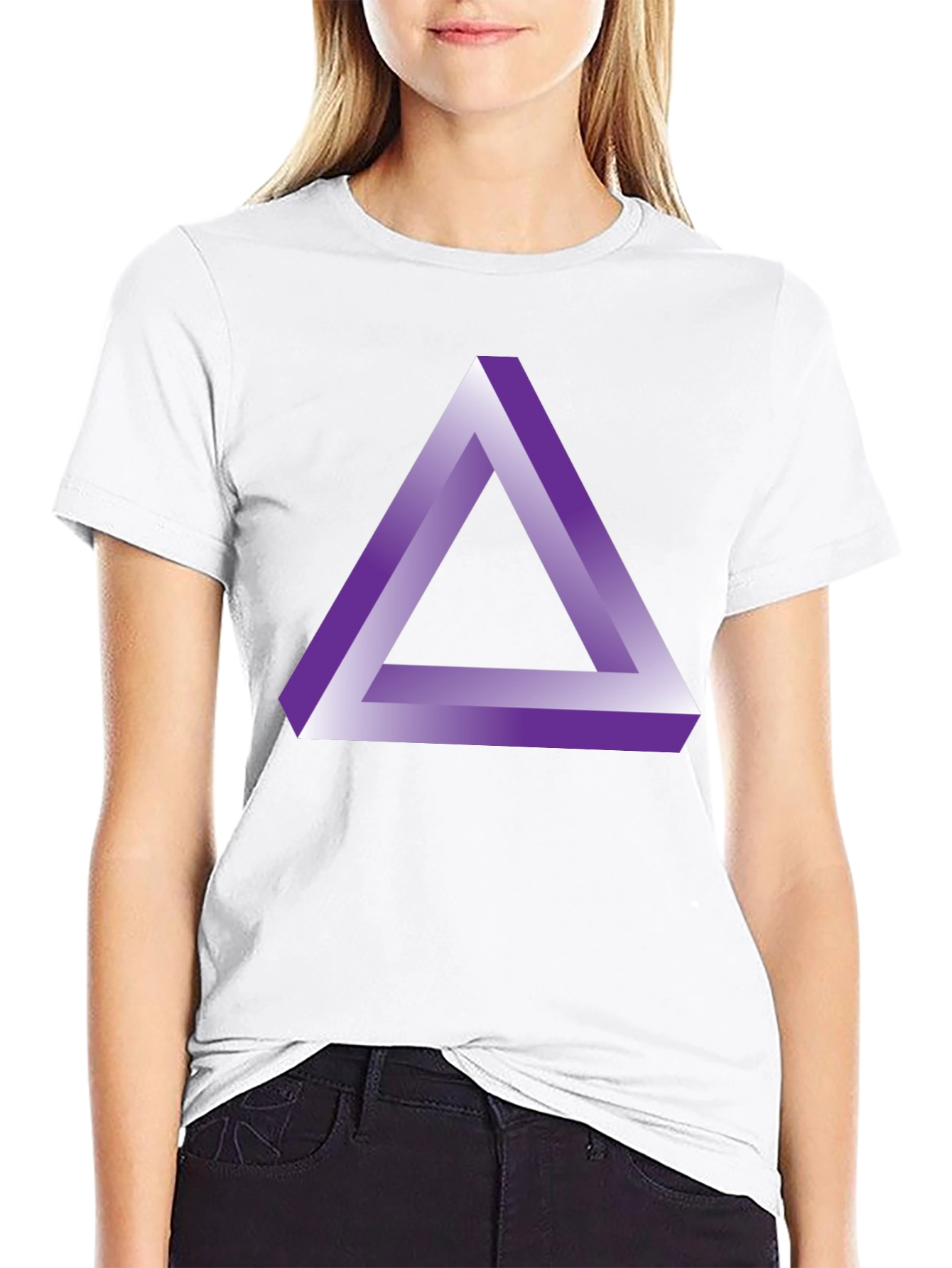 Optical Illusion Triangle Graphic Tee