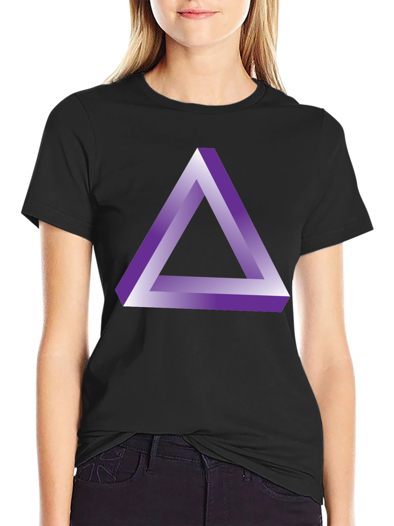 Optical Illusion Triangle Graphic Tee