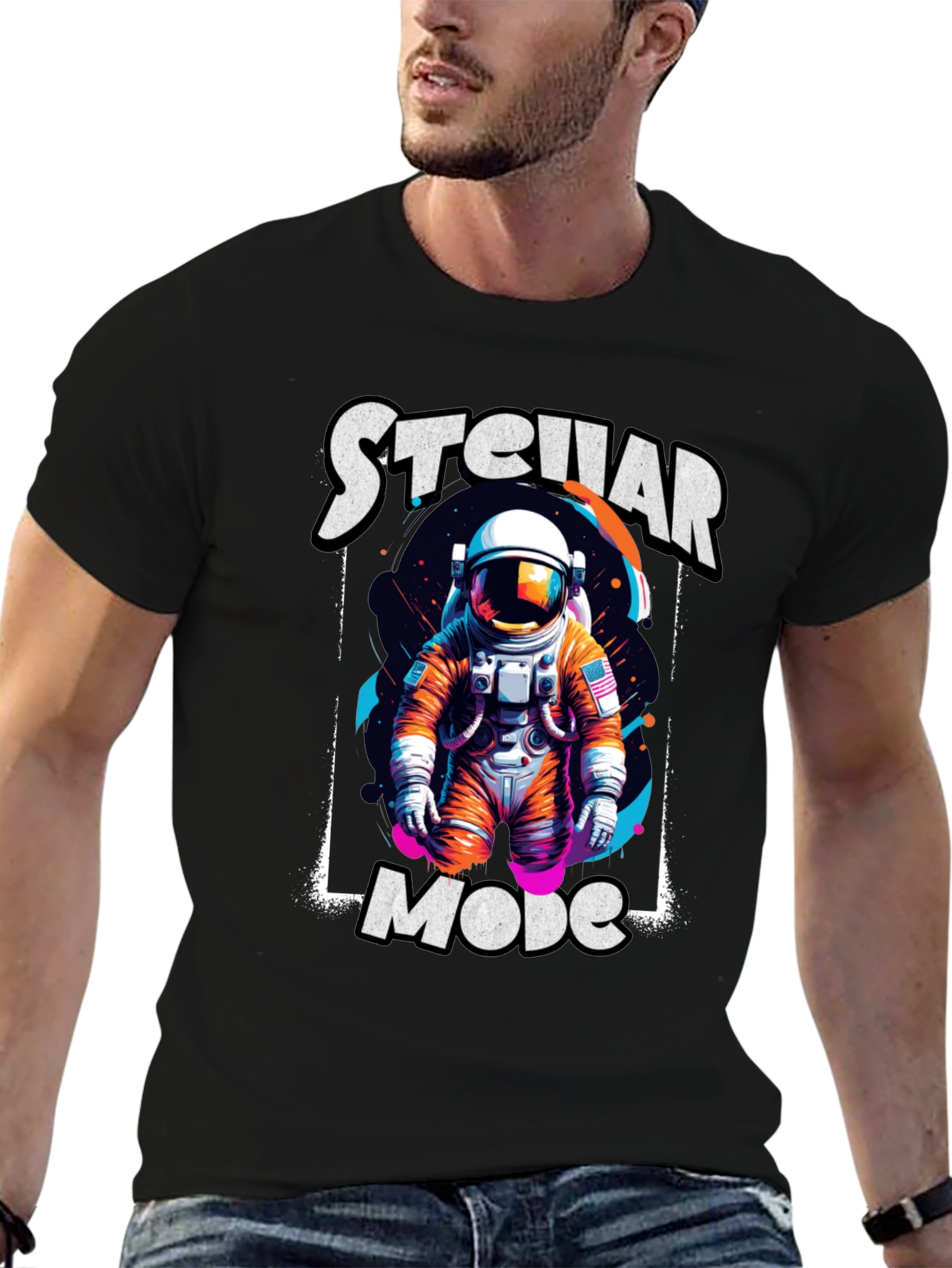 Stellar Mode Astronaut Graphic T-Shirt