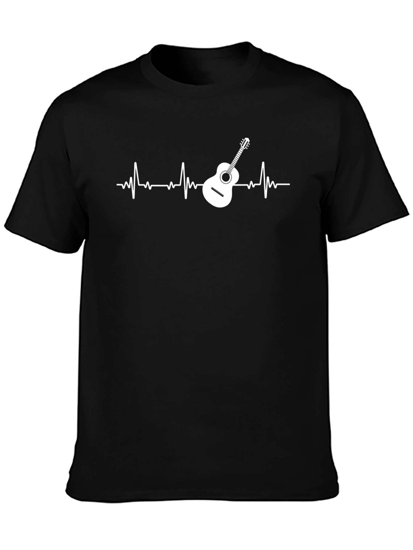 Guitar Heartbeat Graphic T-Shirt - Music Lover Tee