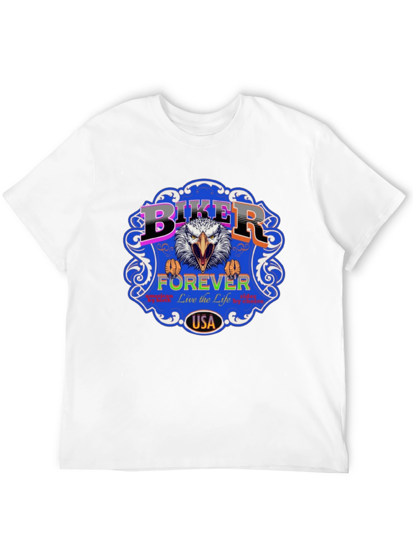 Biker Forever USA Eagle Graphic Tee